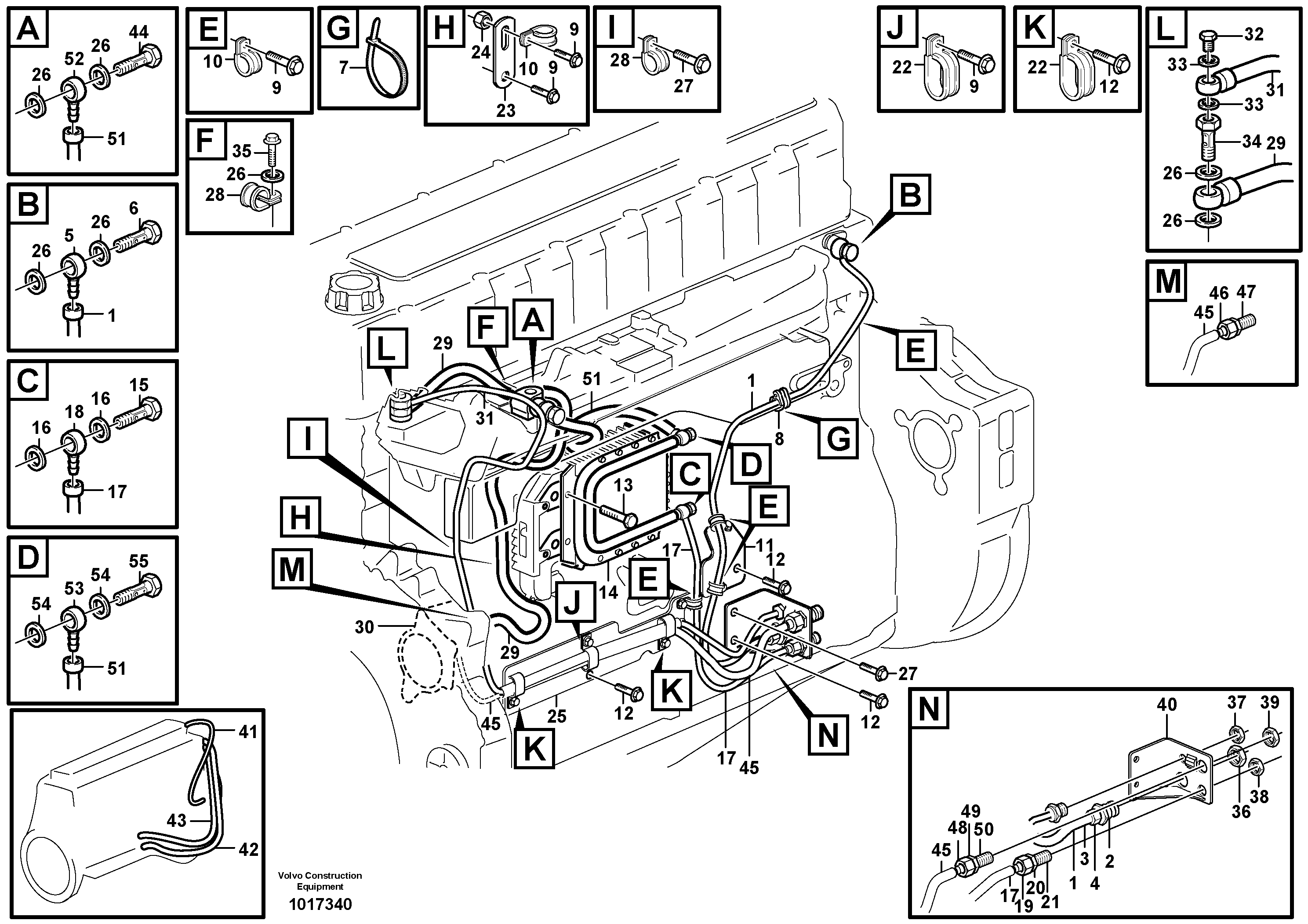 Fuel pipes, fuel pump — volvo parts diagram