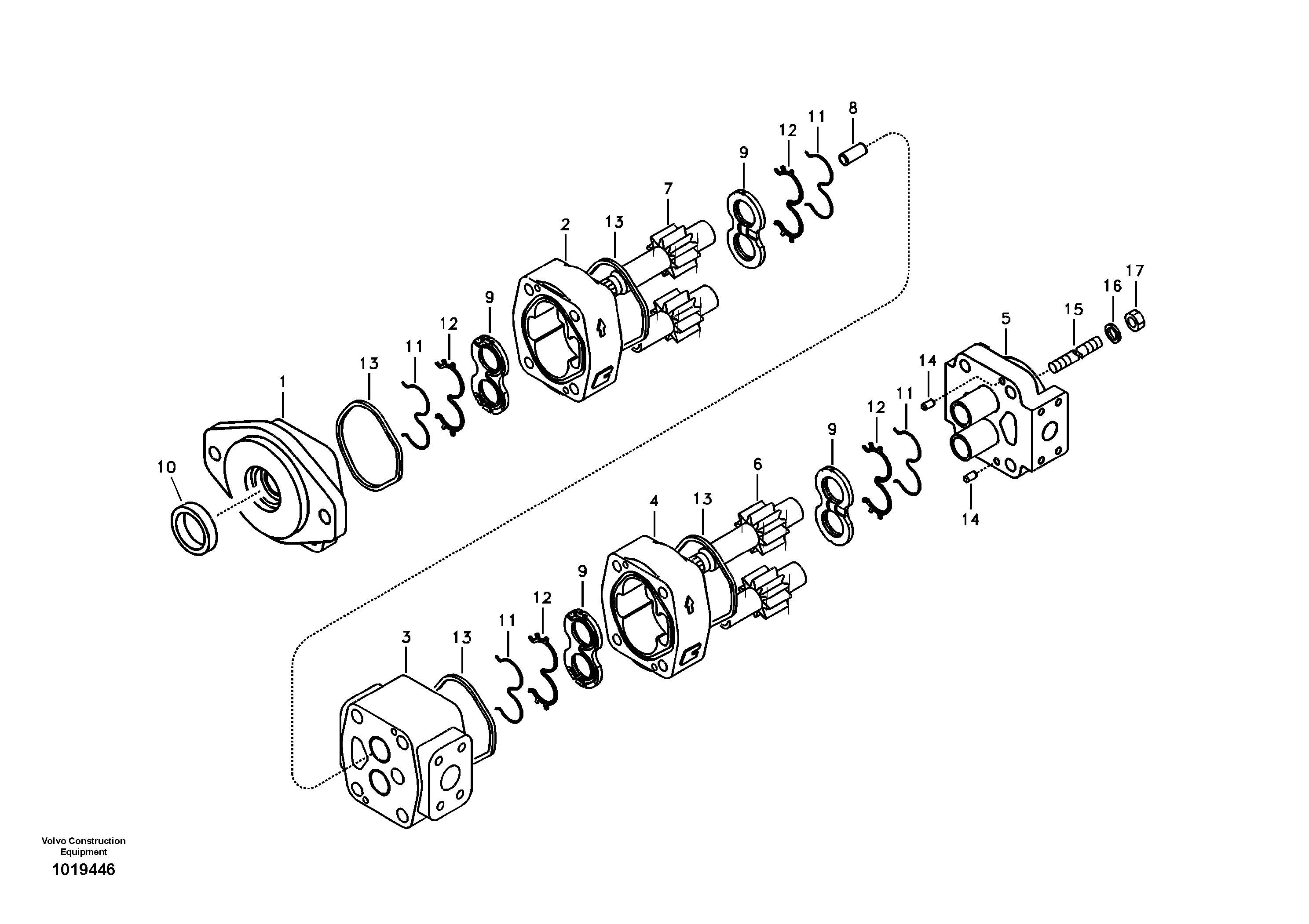 Hydraulic gear pump — volvo parts diagram