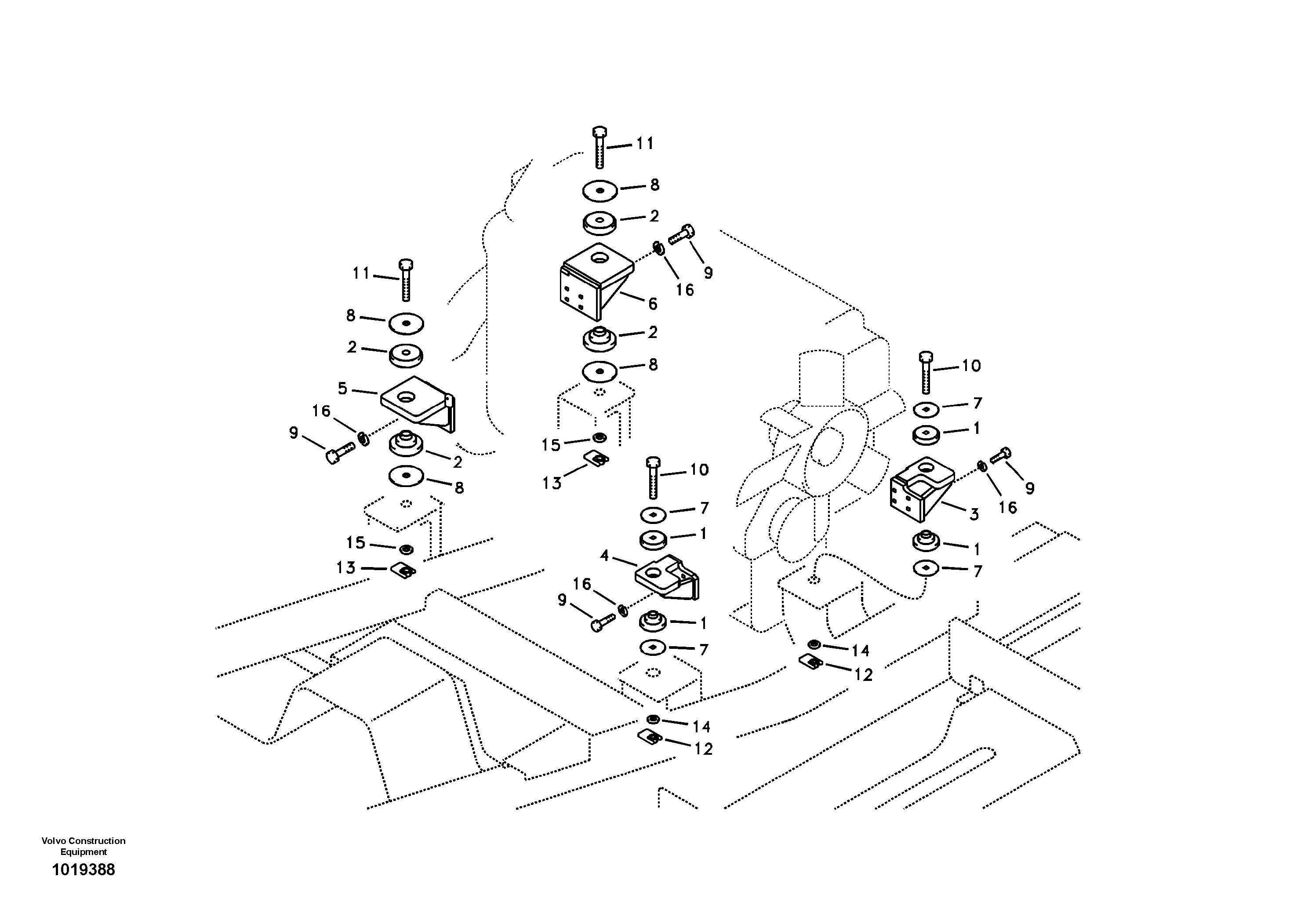 Engine mounting — volvo parts diagram