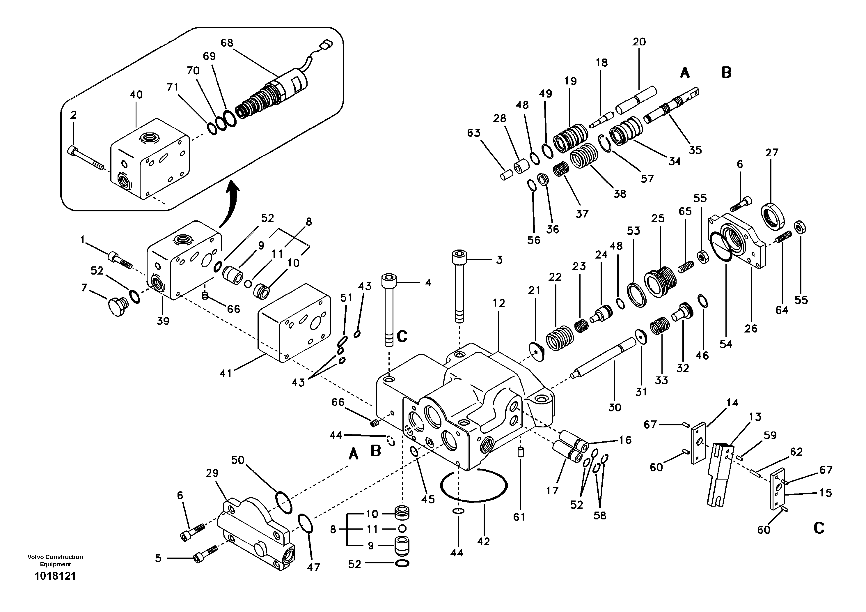 Regulator, hydraulic pump — volvo parts diagram