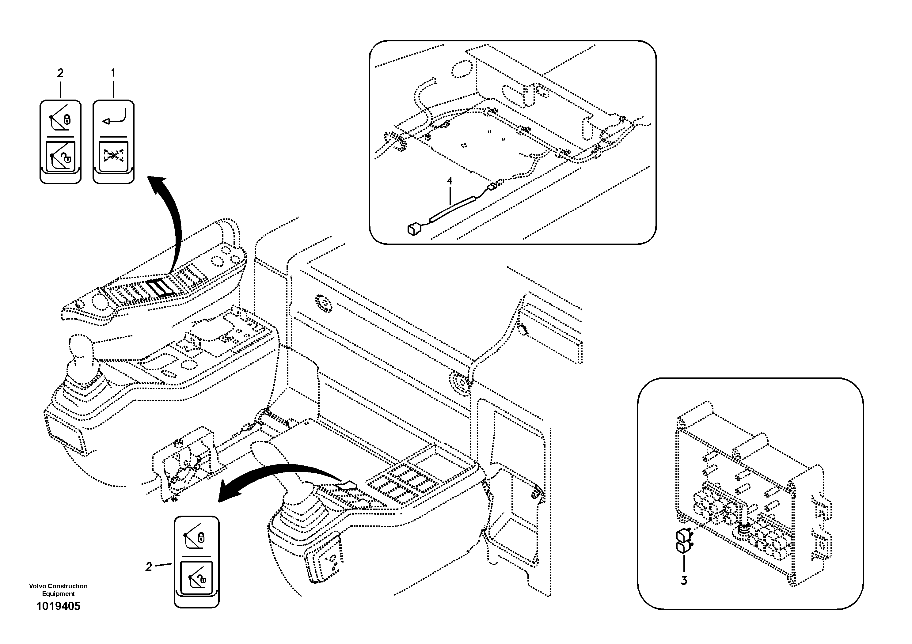Switch, quickfit control — volvo parts diagram