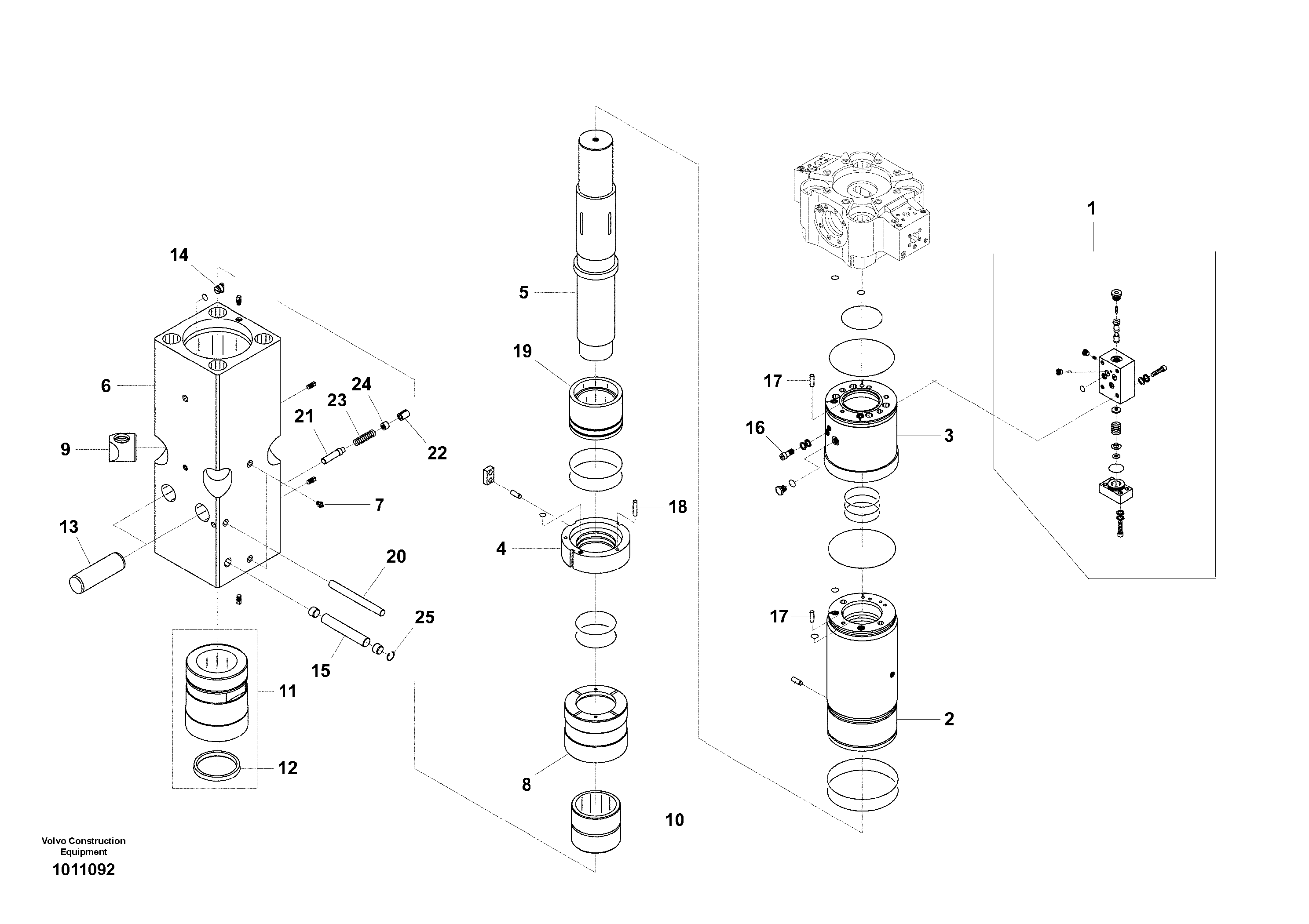 Hydraulic Hammer, Accumulator Housing — volvo parts diagram