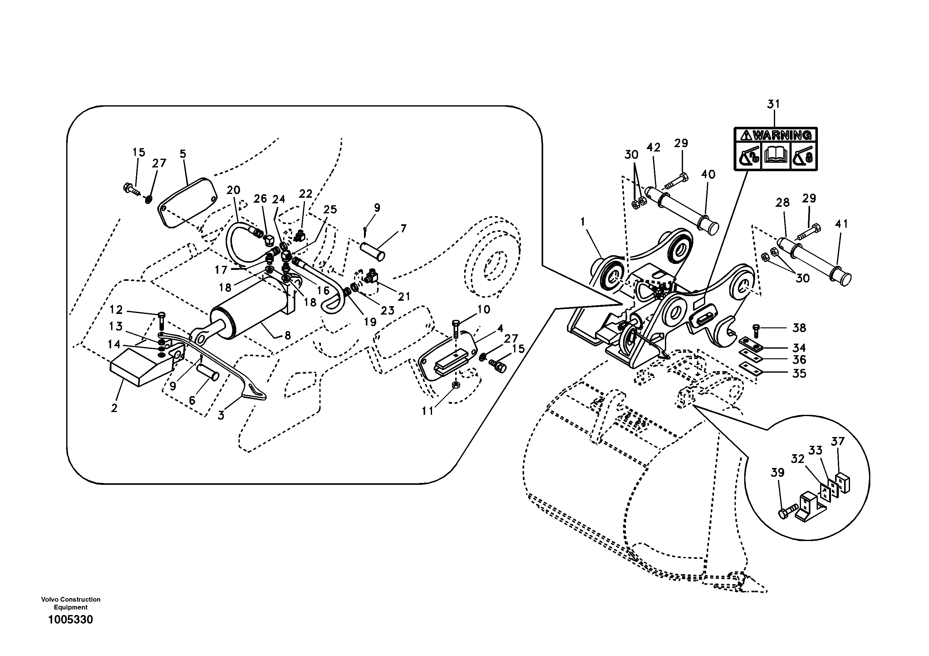 Attachment bracket, quickfit — volvo parts diagram