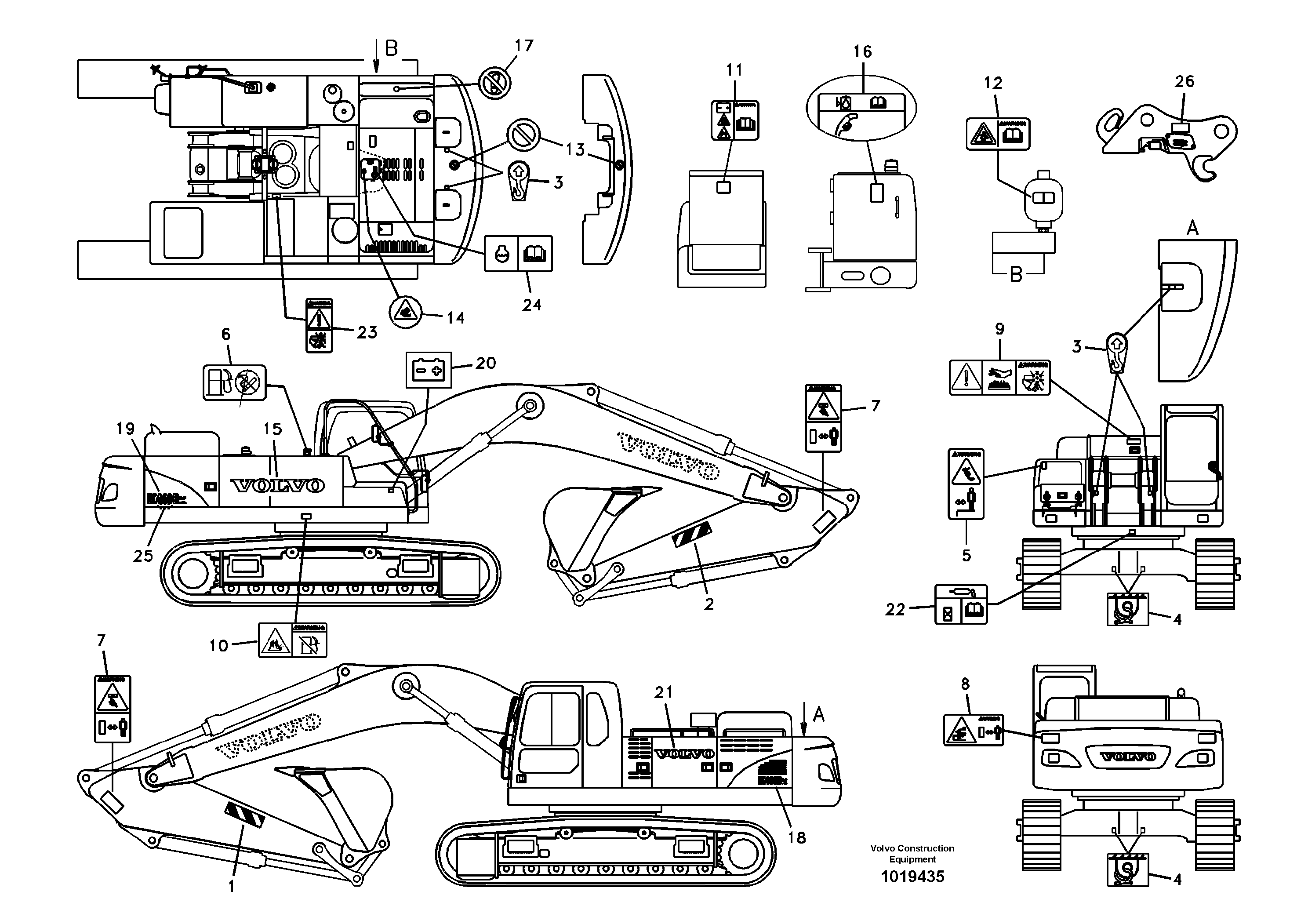 Decal, outer location — volvo parts diagram