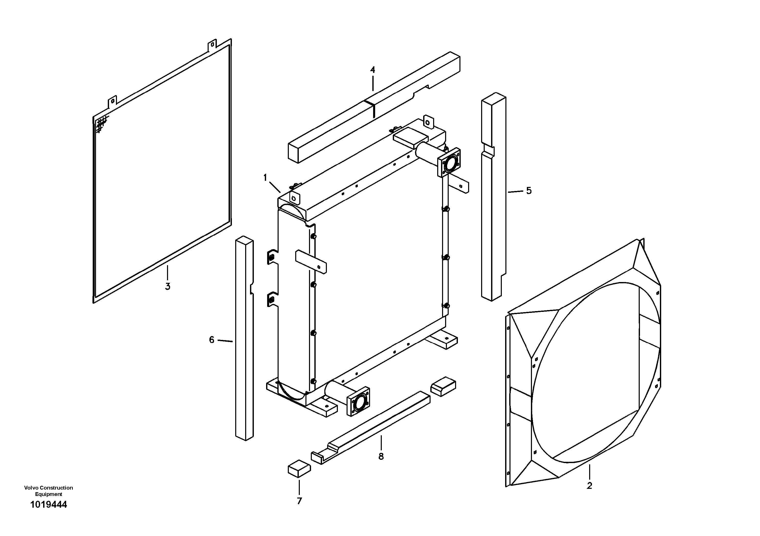 Hydraulic system, oil cooler — volvo parts diagram