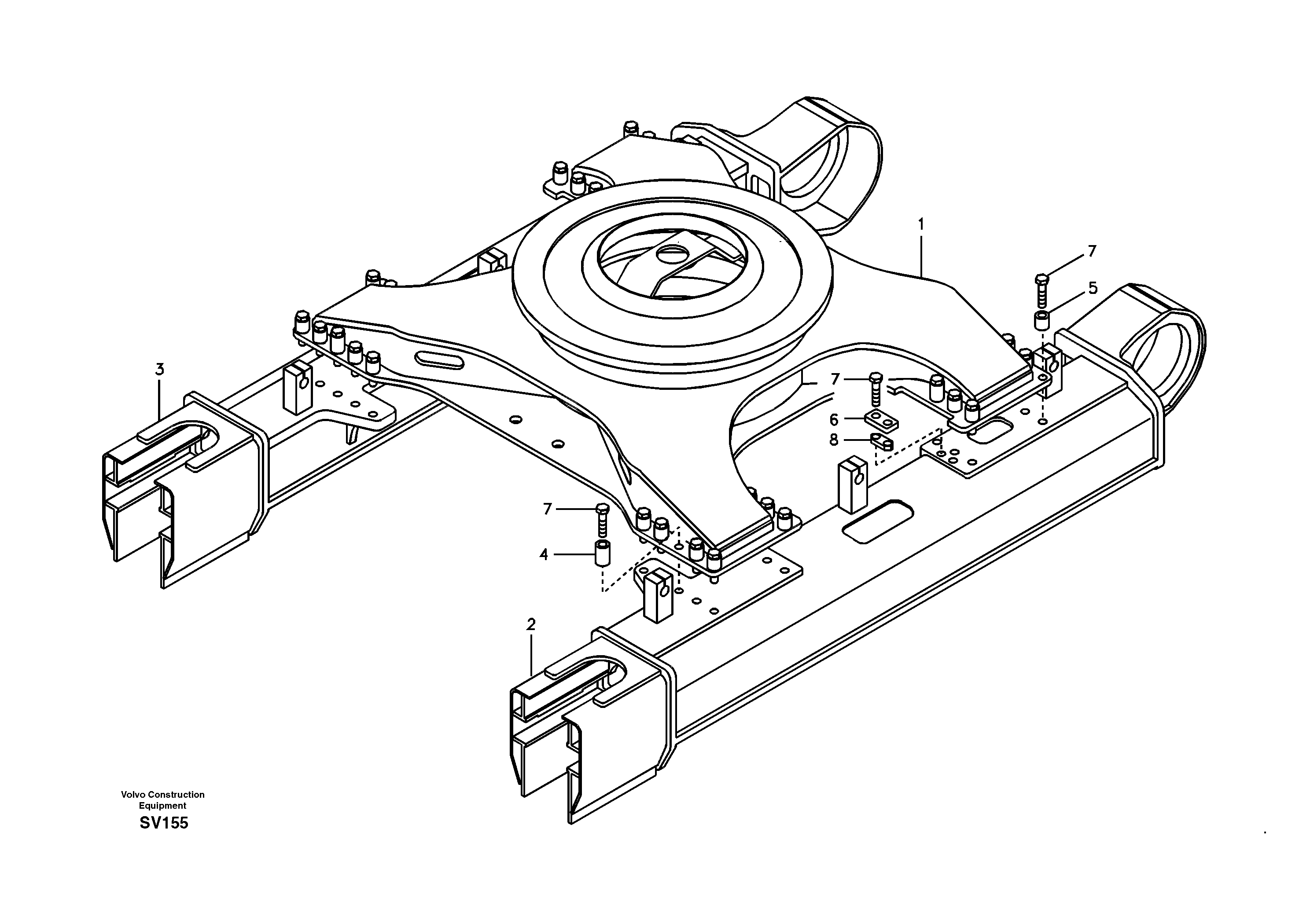 Undercarriage Frame, Retractable — volvo parts diagram