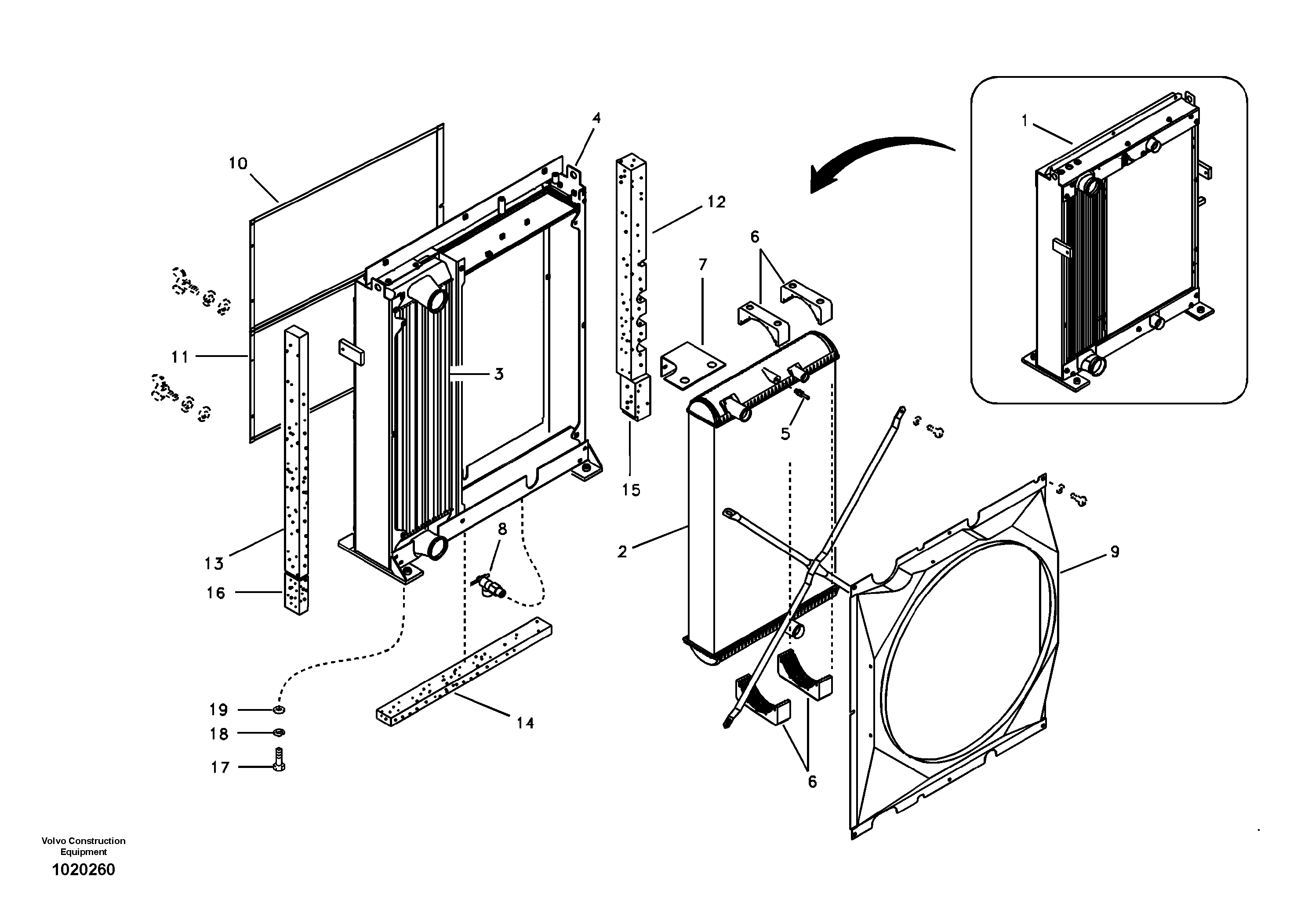 Radiator — volvo parts diagram