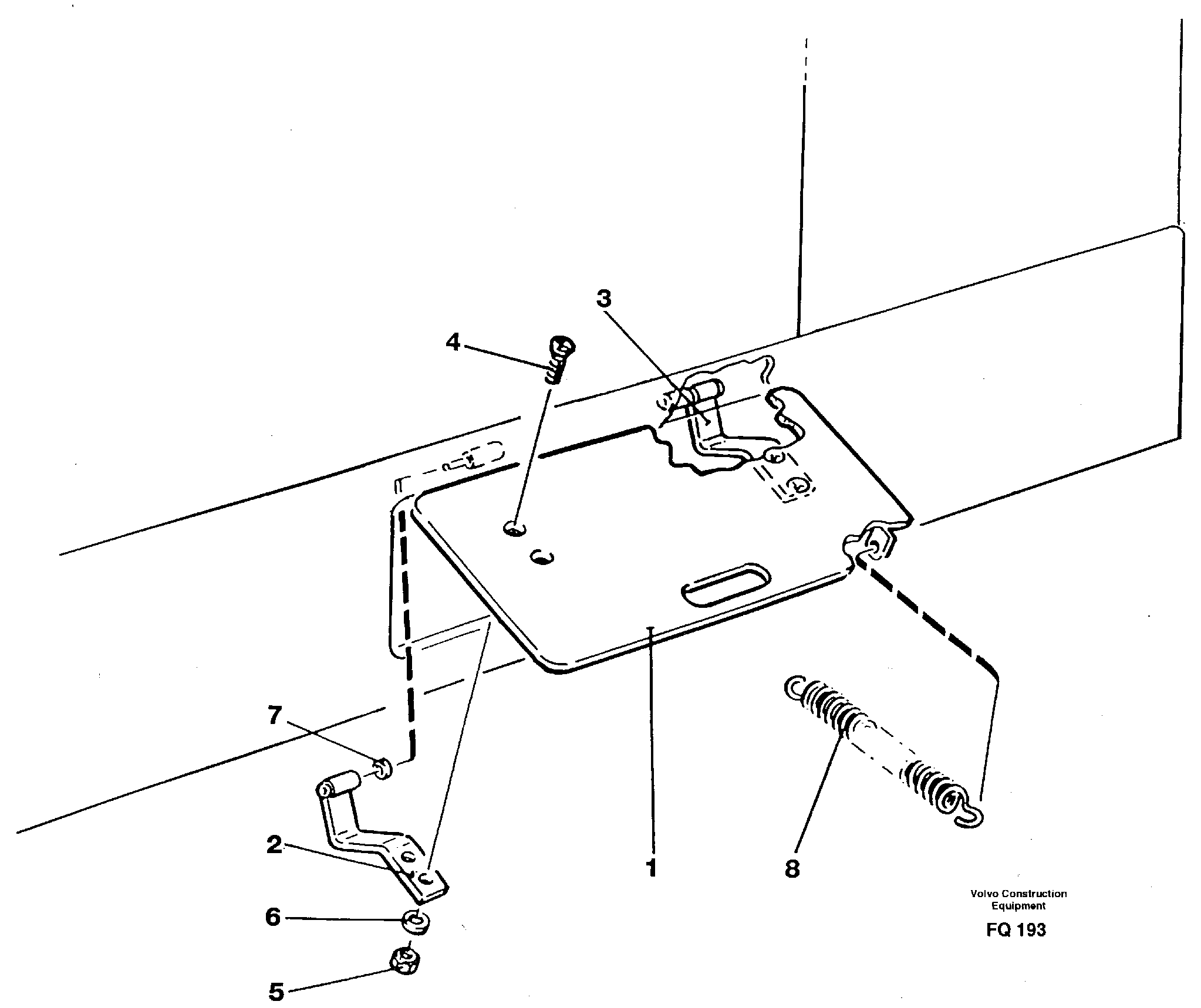 Battery disconnector hatch — volvo parts diagram