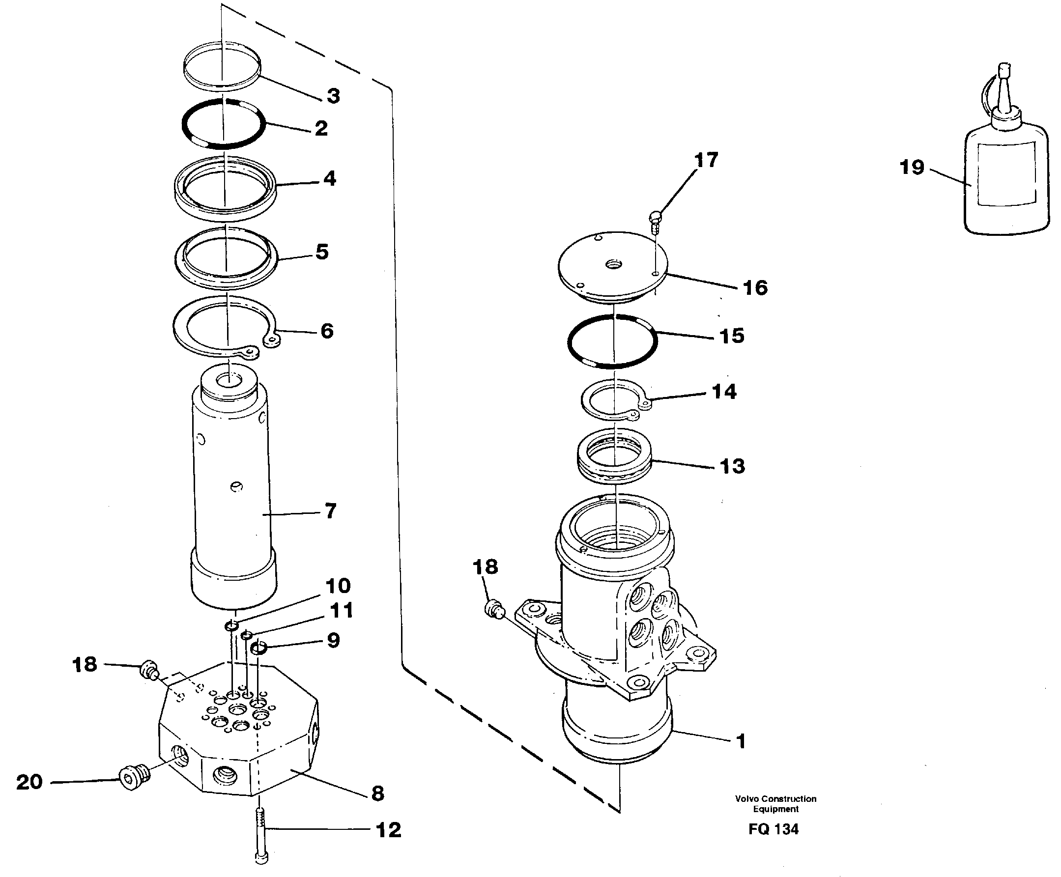 Turning joint — volvo parts diagram