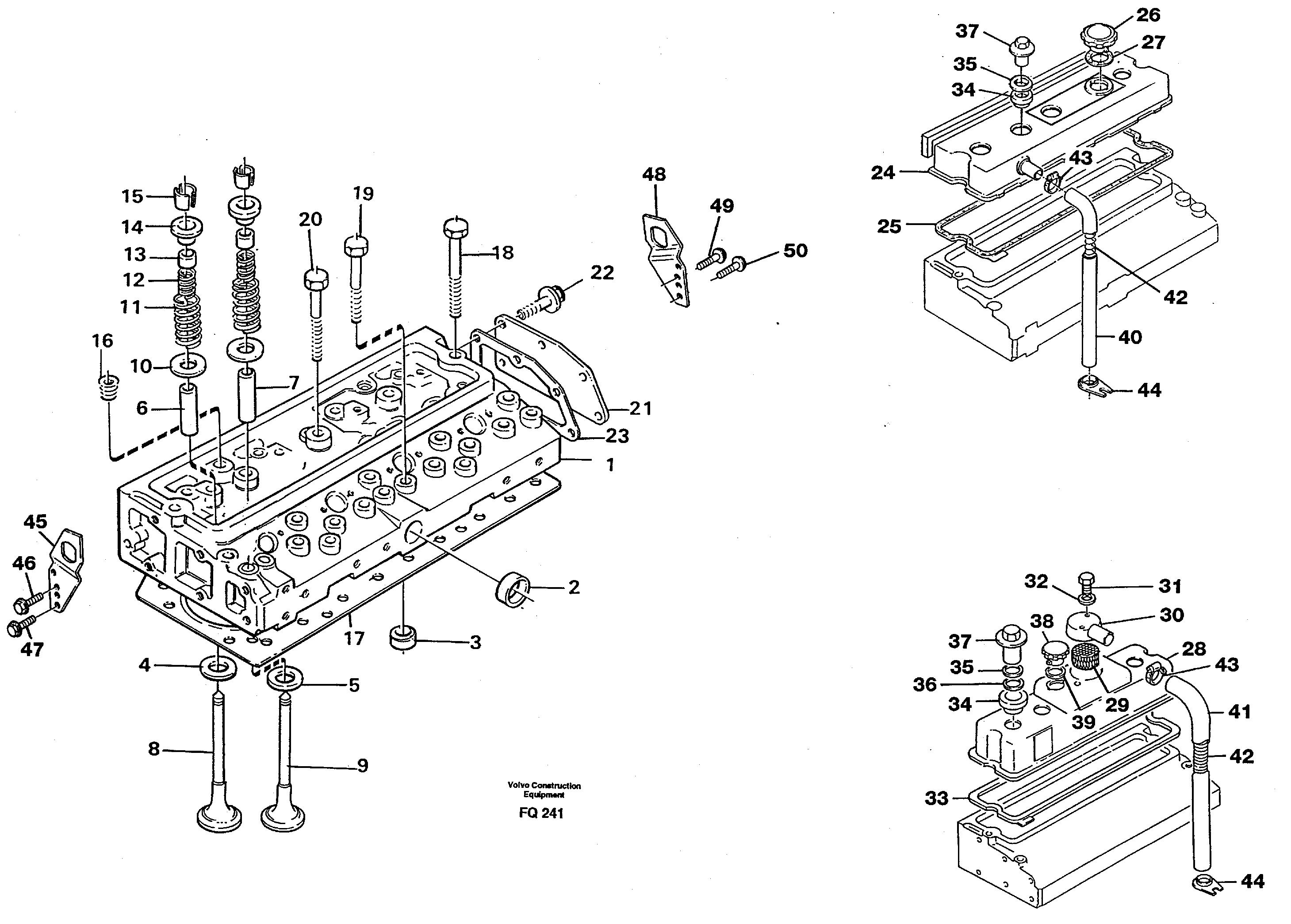 Cylinder head — volvo parts diagram