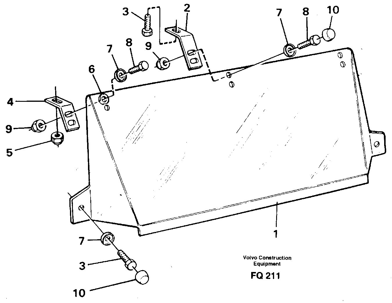 Sun visor, Outer  14250635 — volvo parts diagram