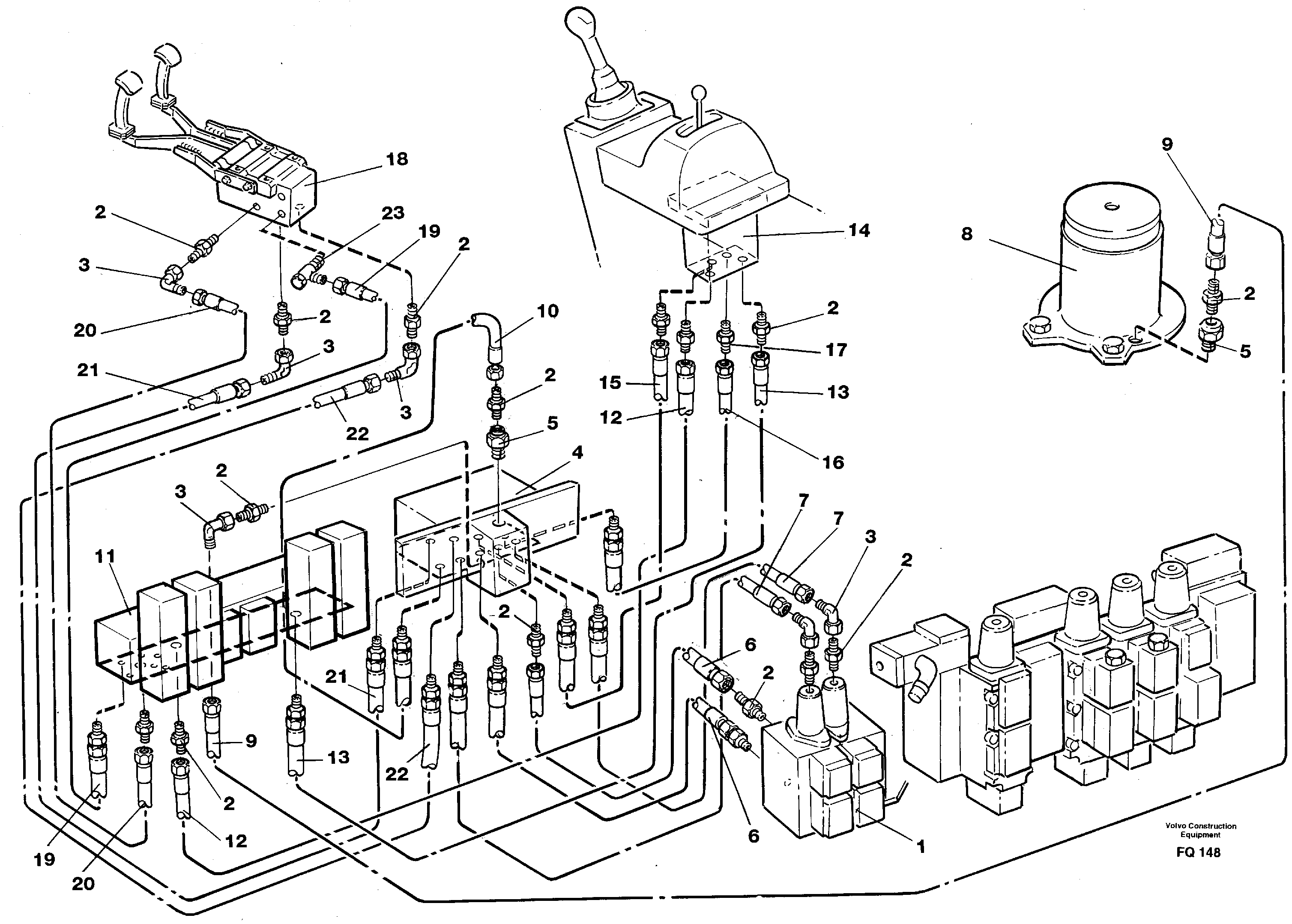 Servohydraulik, travel — volvo parts diagram