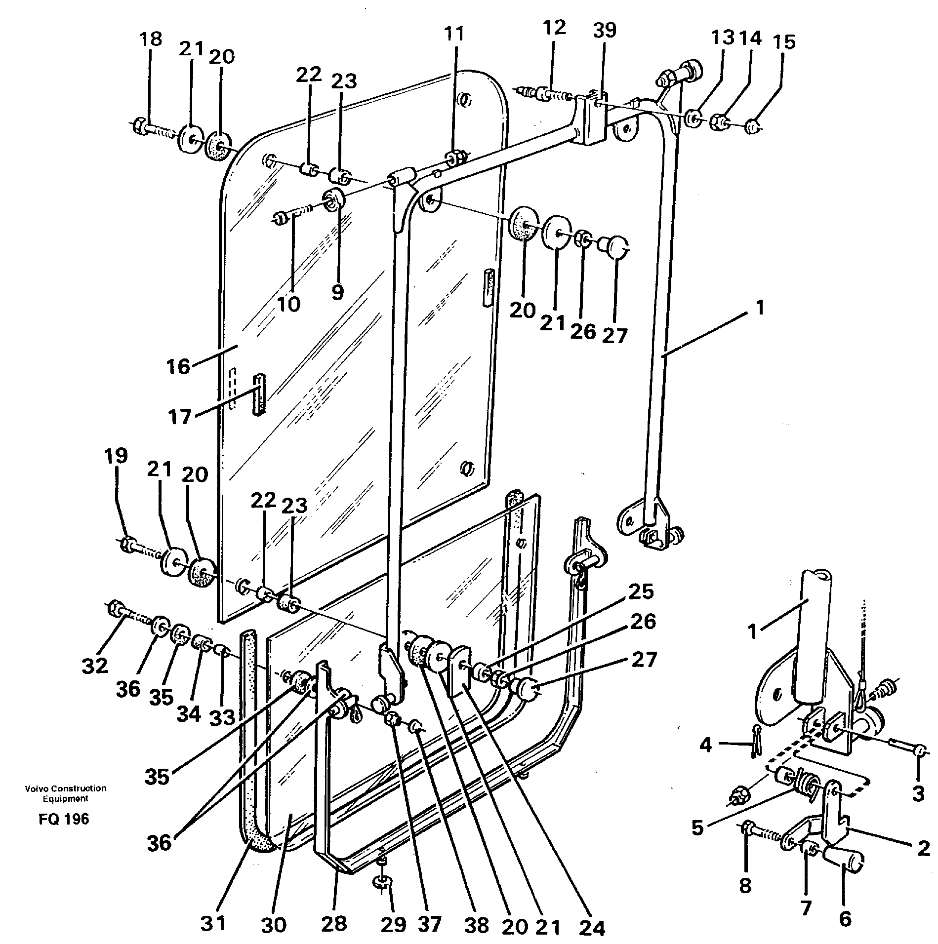 Front window — volvo parts diagram