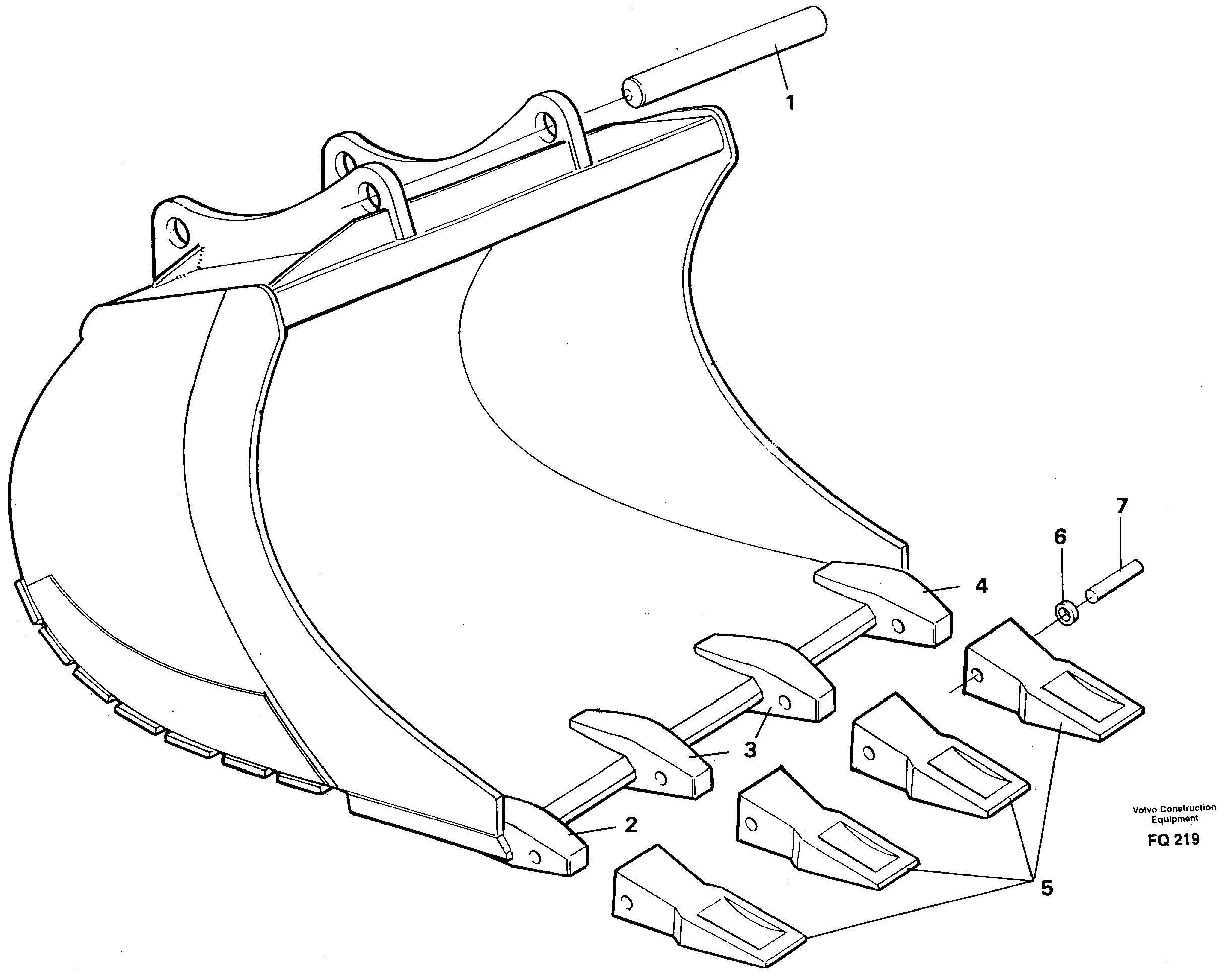 Buckets for Quickfit withplate cutting edges  14259265 14259266 — volvo parts diagram