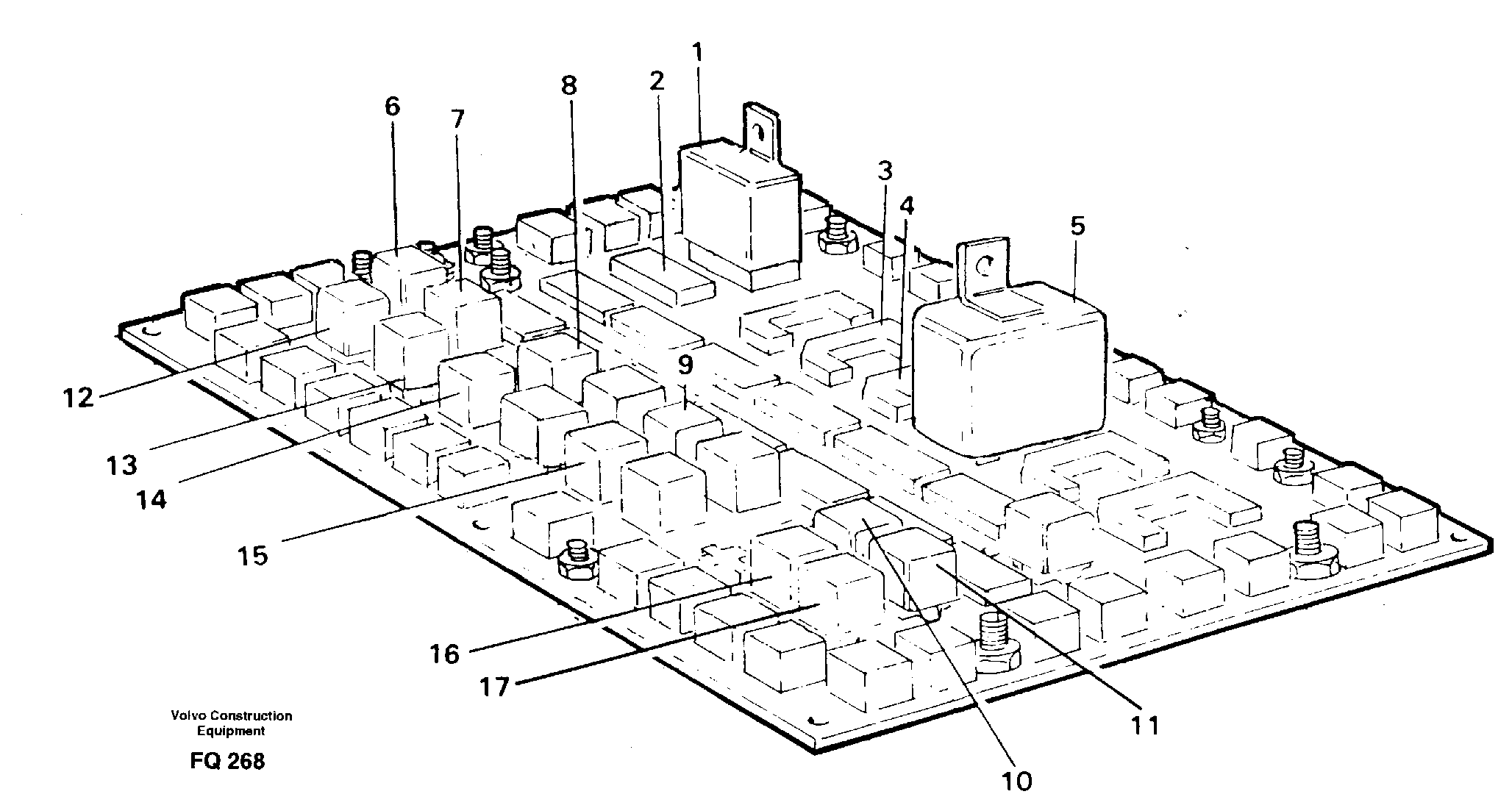 Electrical distribution unit, relays — volvo parts diagram
