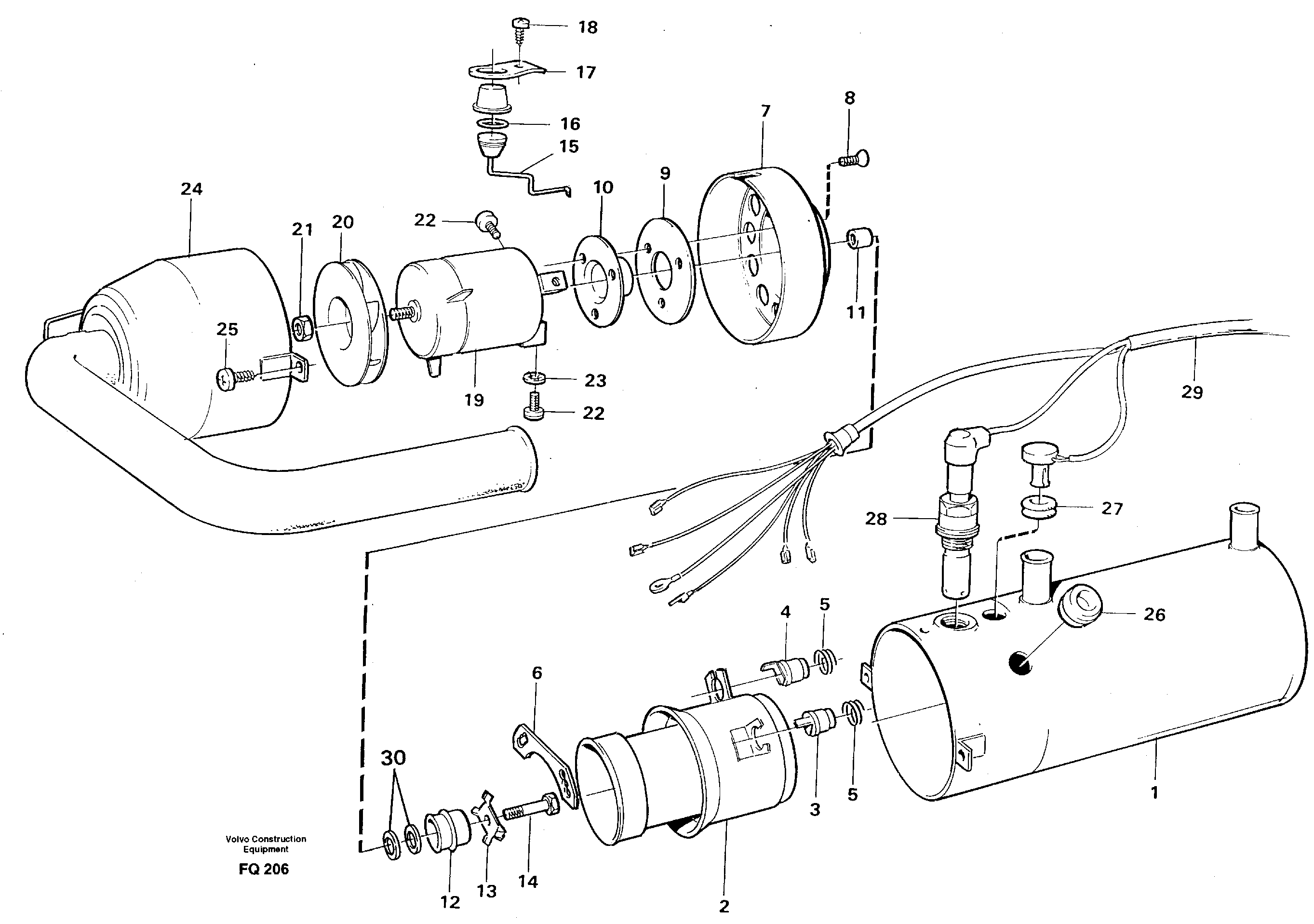 Heater, diesel — volvo parts diagram