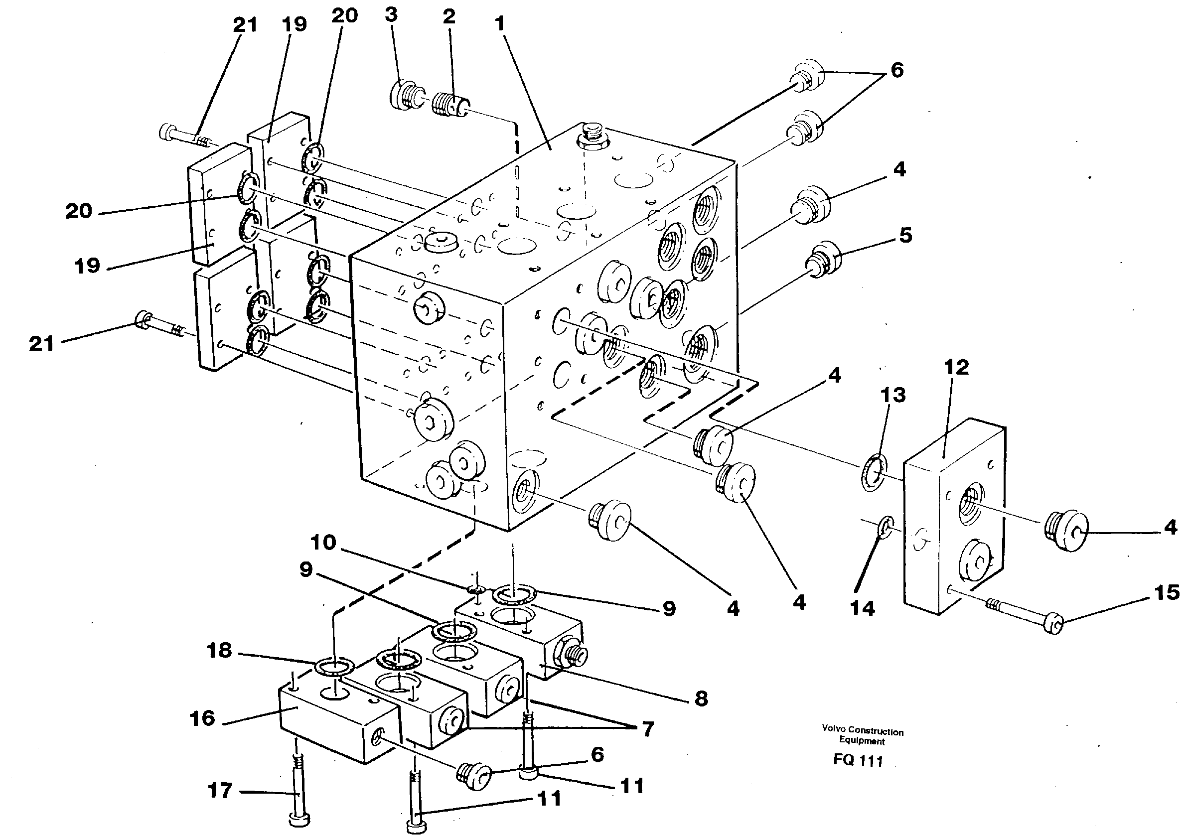 Slew valve assembly block — volvo parts diagram