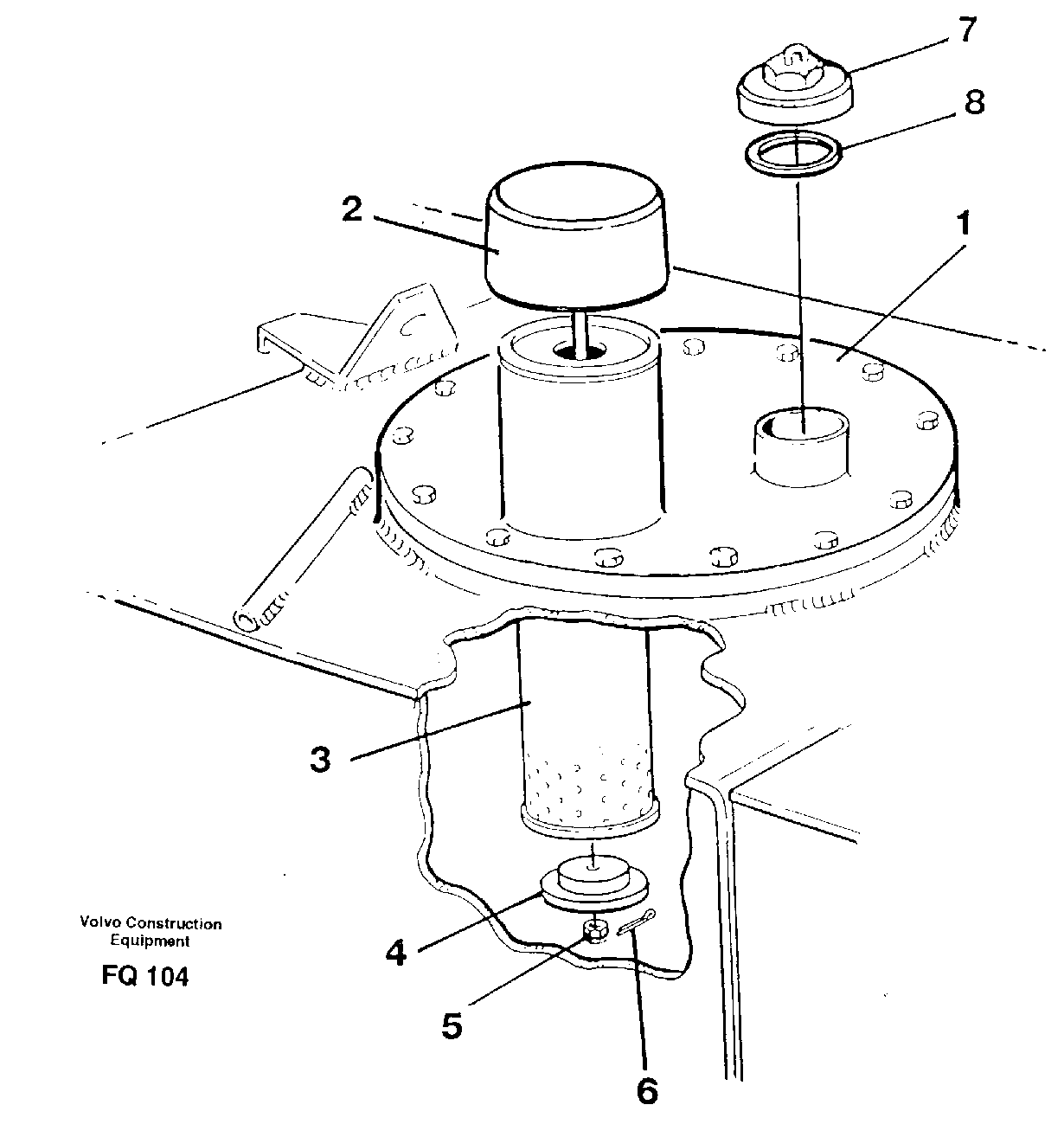 Cover for fuel tank — volvo parts diagram