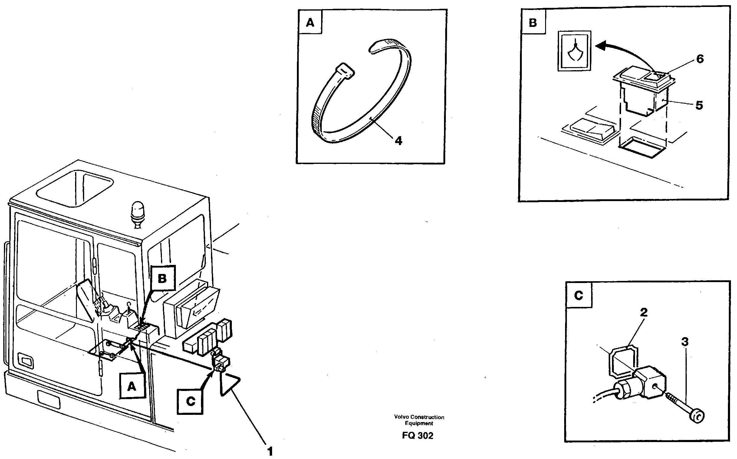 Electr.installation of slope bucket/rotator on adj boom in base machine  14259066 — volvo parts diagram