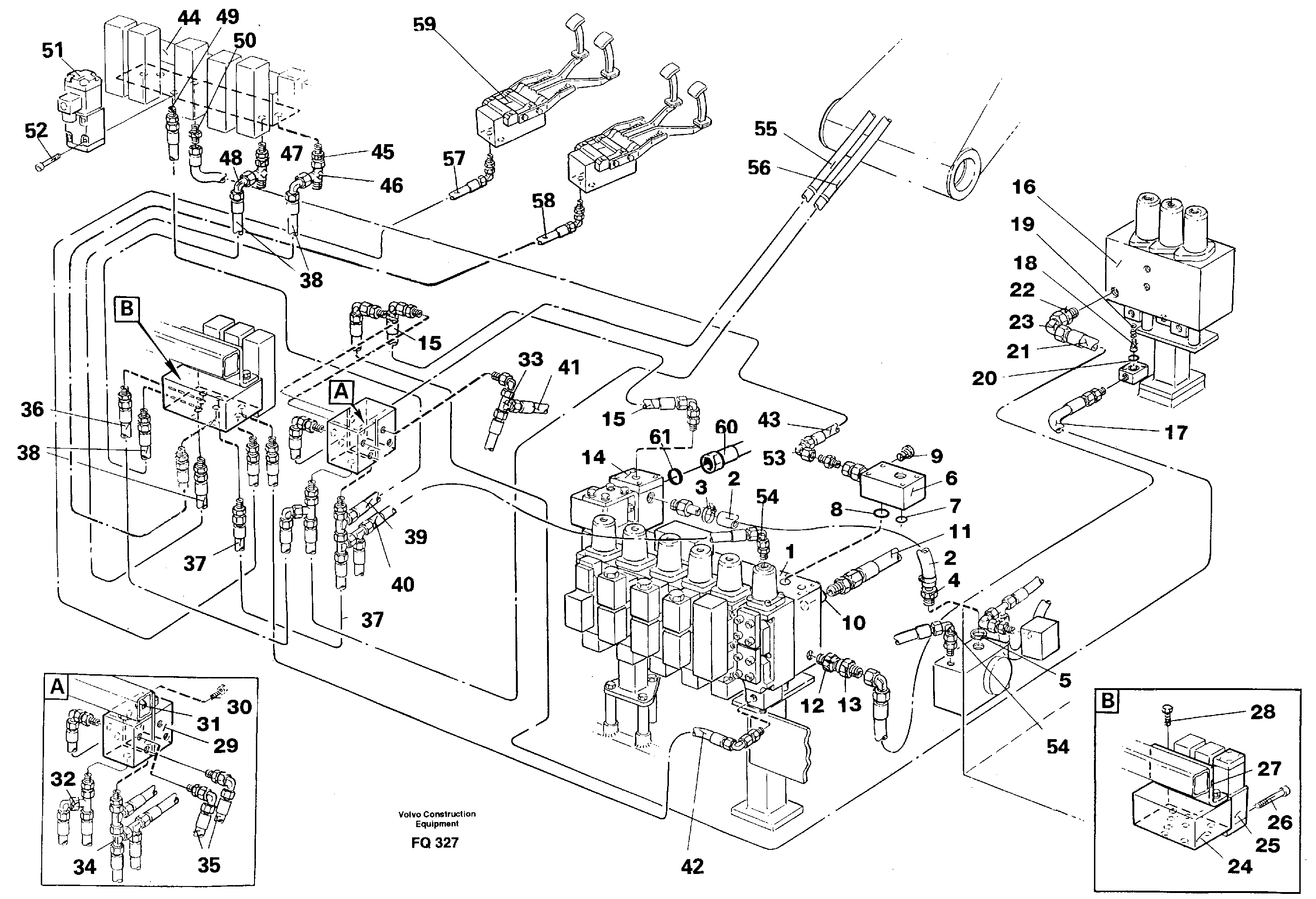 Hydraulic equipment for shears on adjustable boomin base machine  14265917 — volvo parts diagram