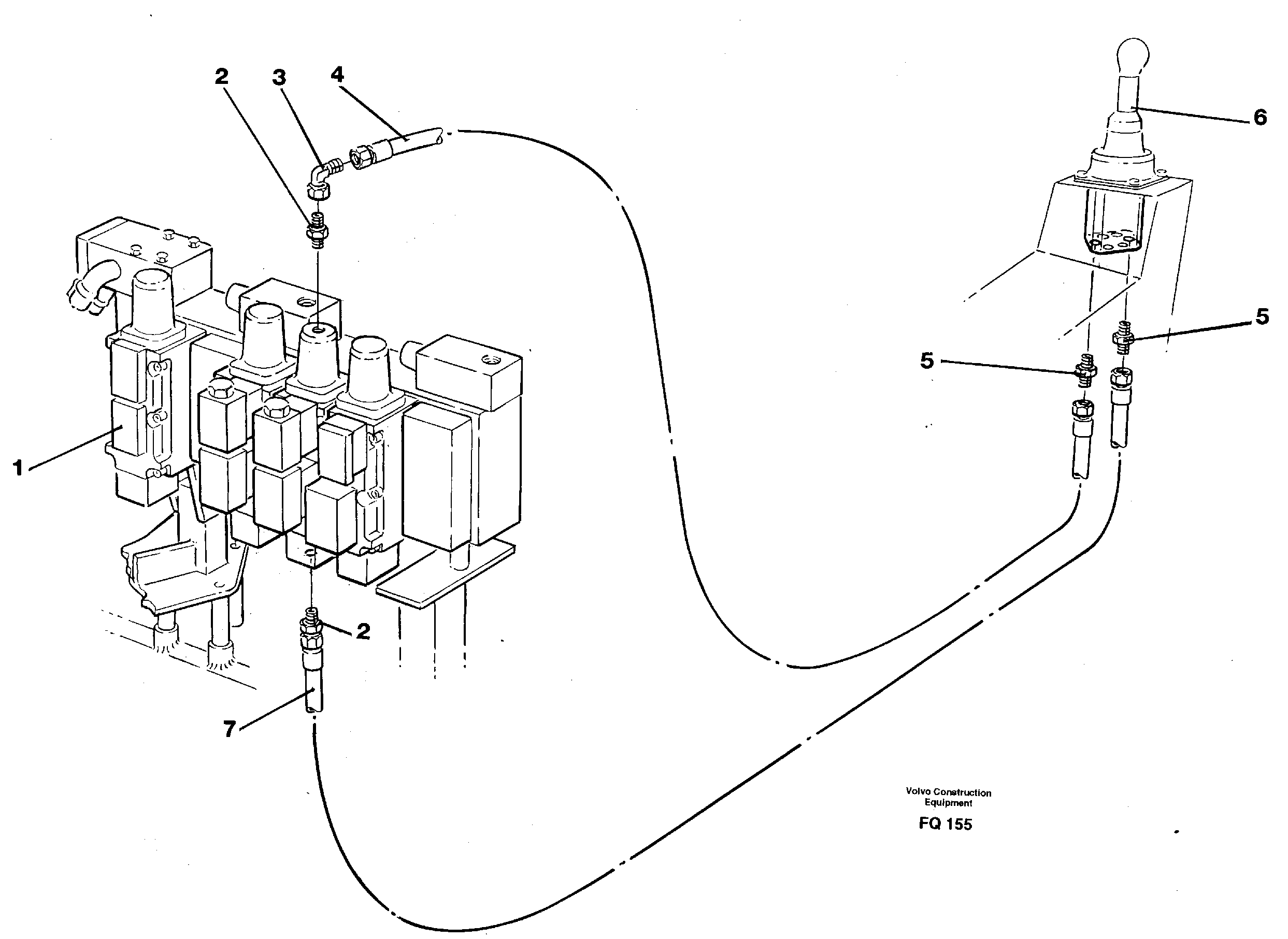 Servo hydraulics, dipper arm — volvo parts diagram