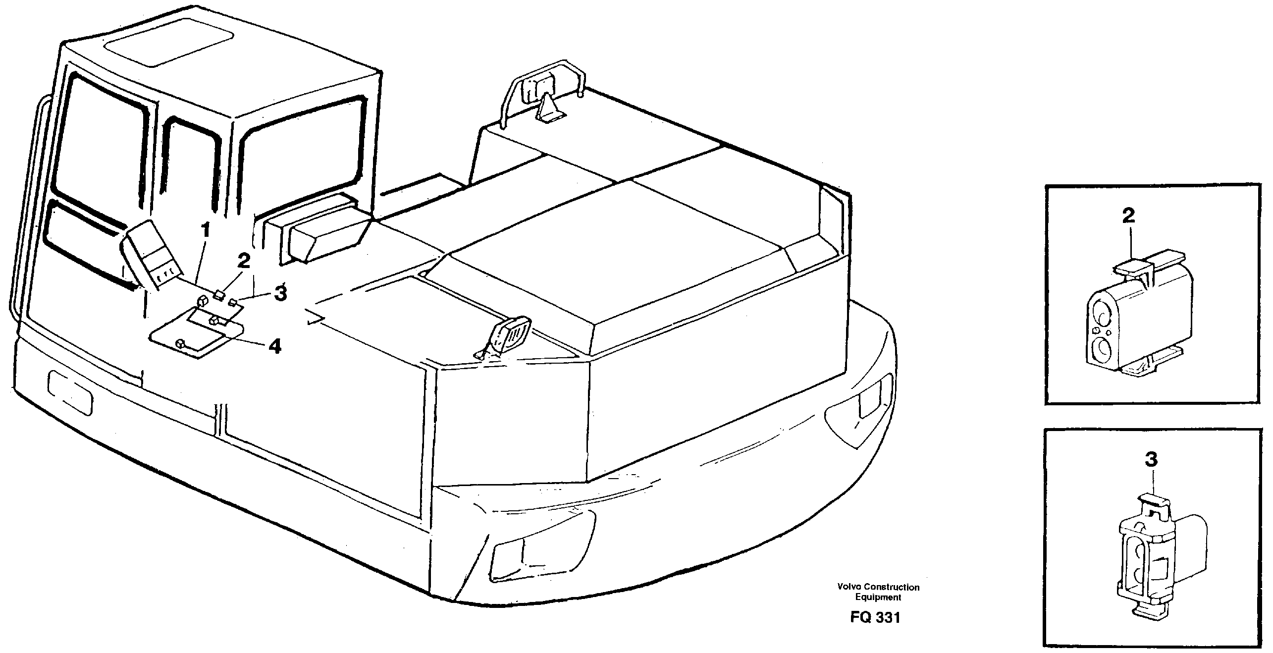 Electric installation for hydraulic hammer lock — volvo parts diagram