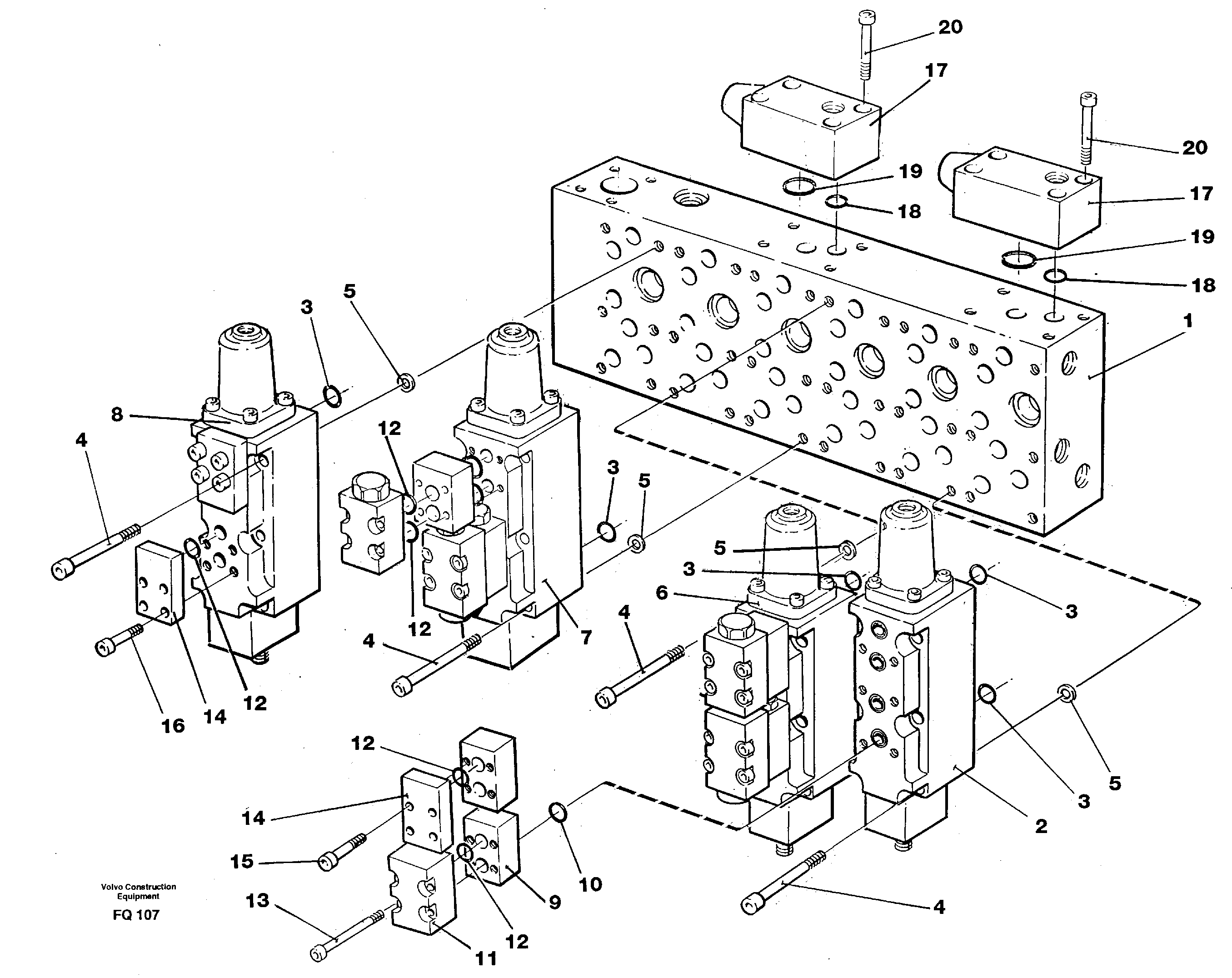 Main valve assembly, valves — volvo parts diagram