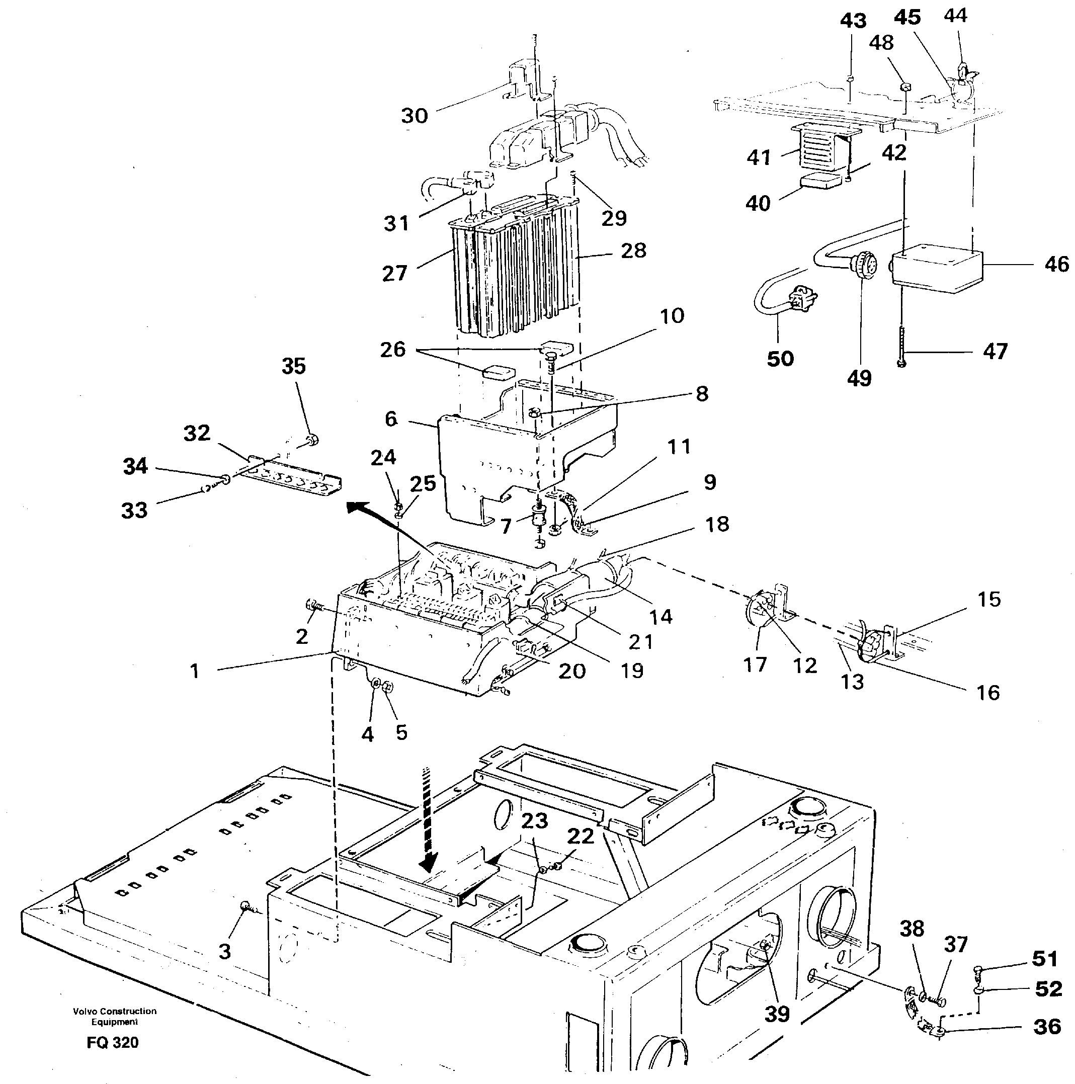Electric installation in cab floor — volvo parts diagram