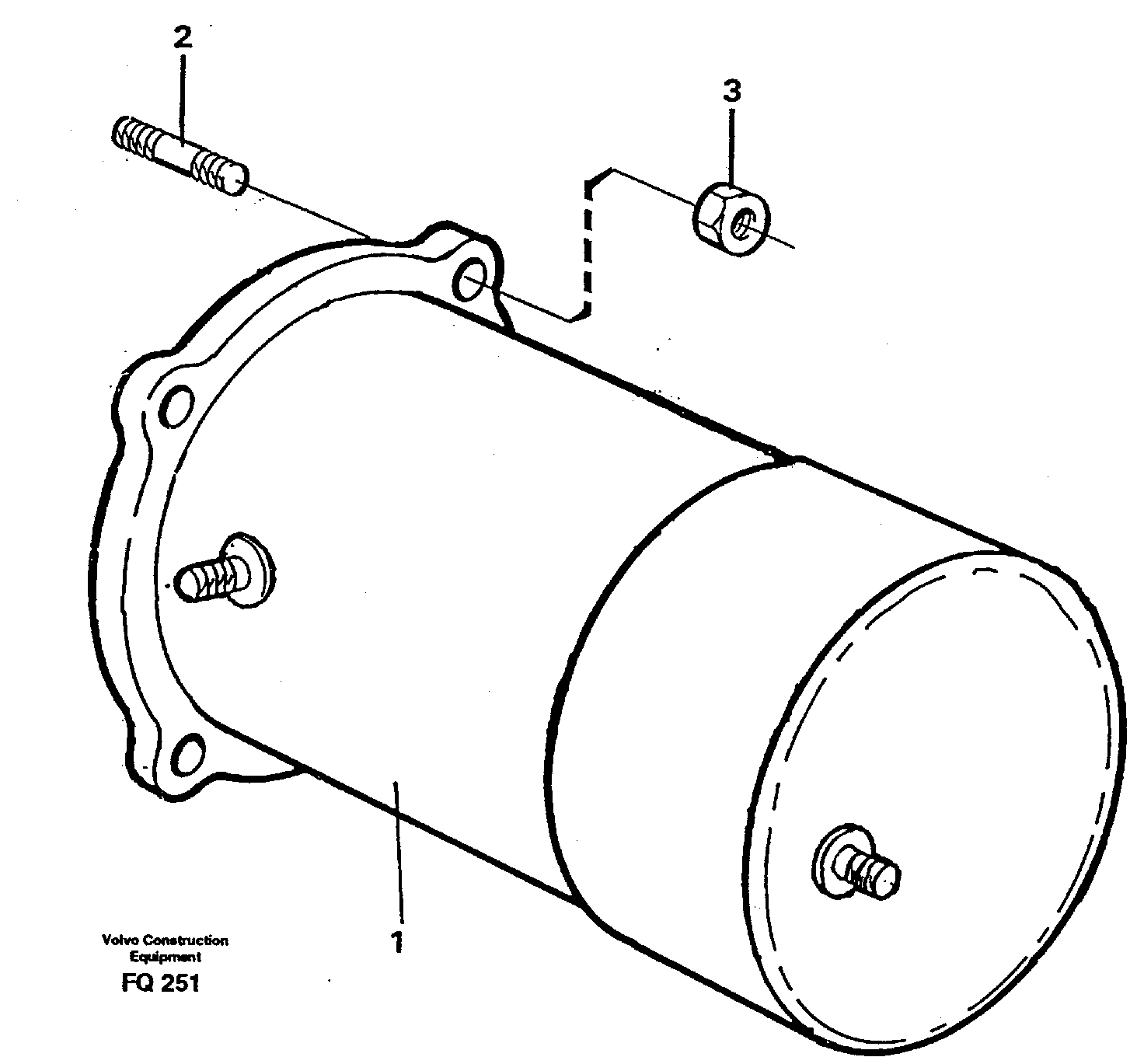 Starter motor, mounting — volvo parts diagram