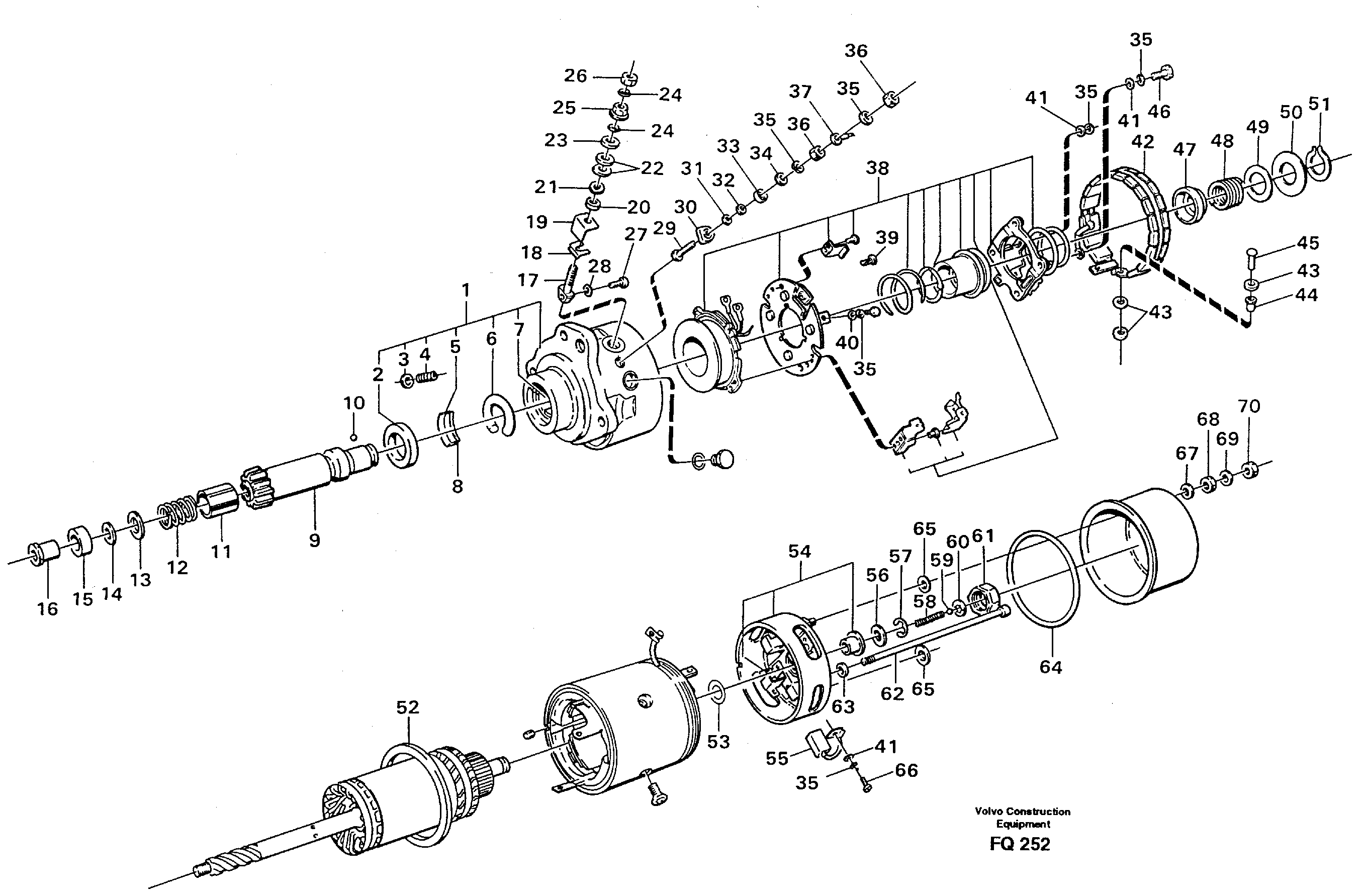 Starter motor — volvo parts diagram