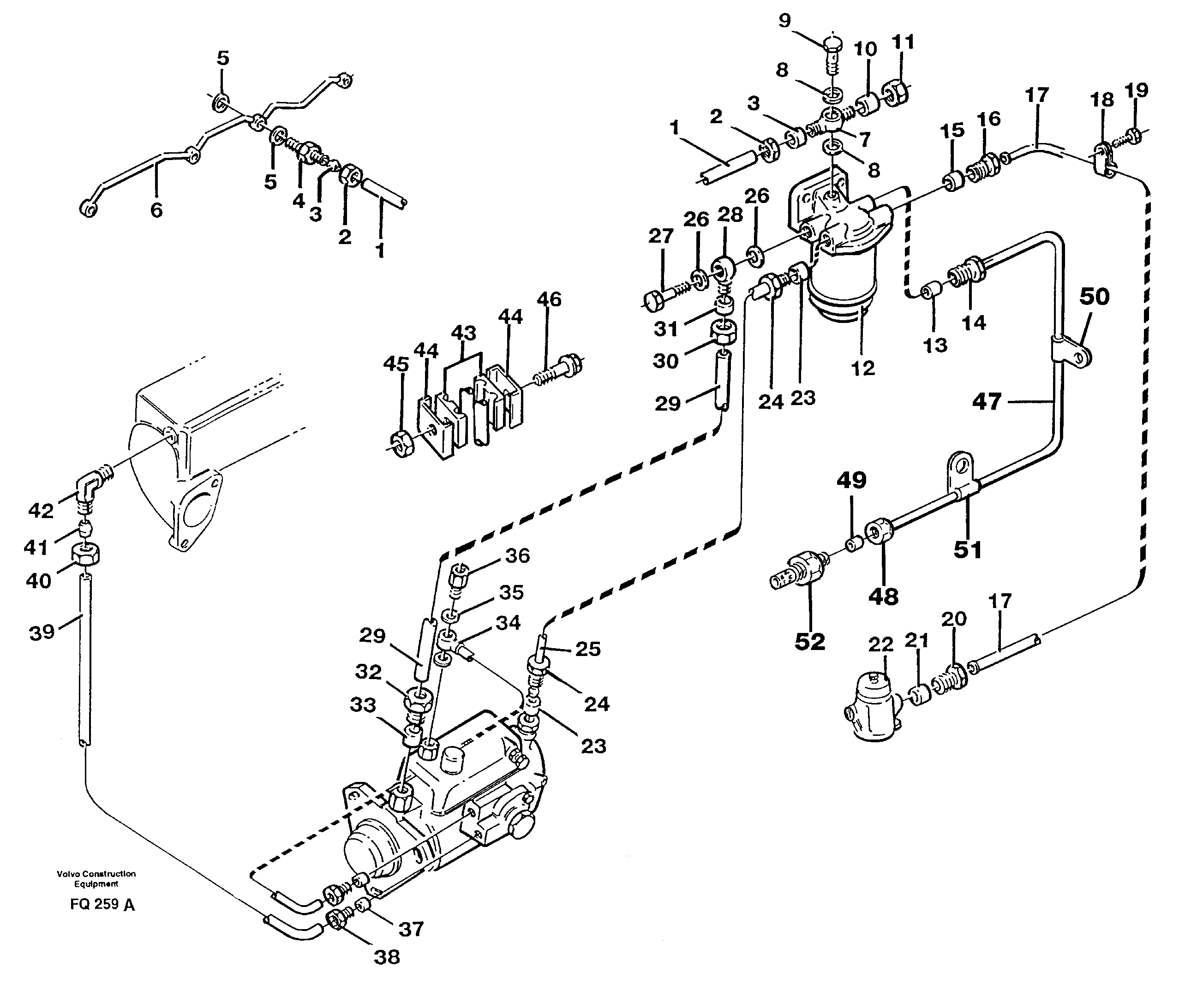 Fuel tubes — volvo parts diagram