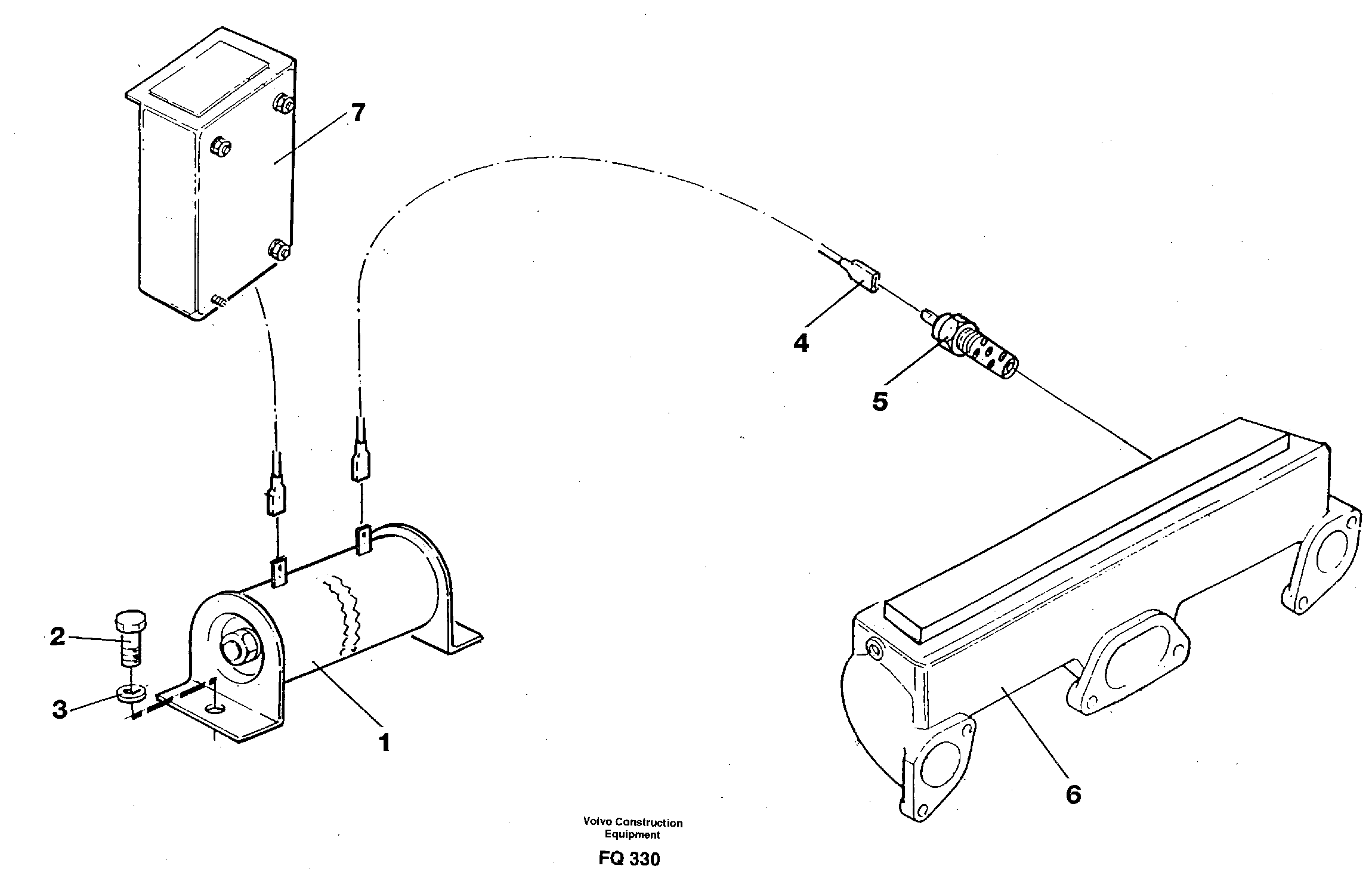 Starter resistor for heater, assembly — volvo parts diagram