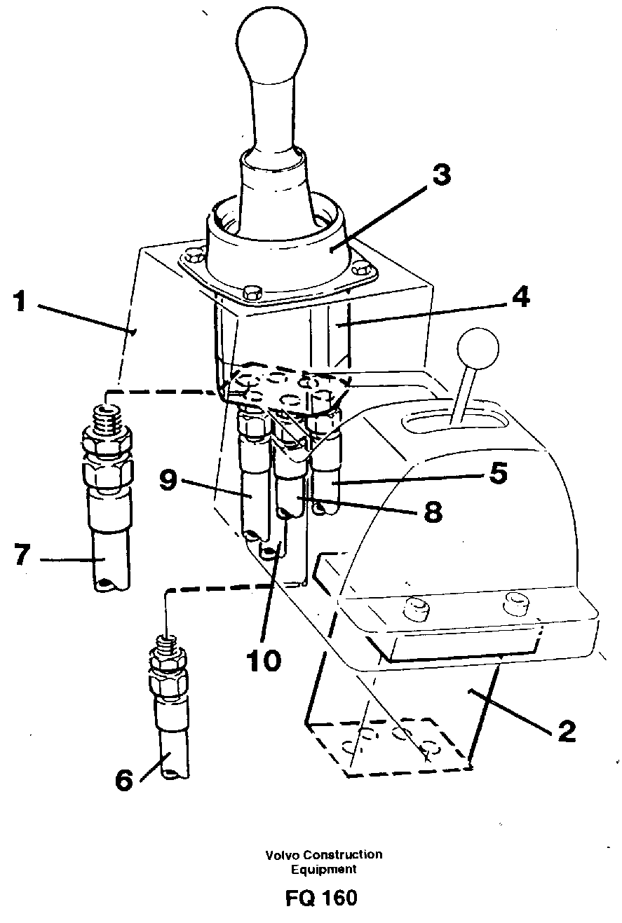 Joy stick Rh  incl. hoses and fittings — volvo parts diagram