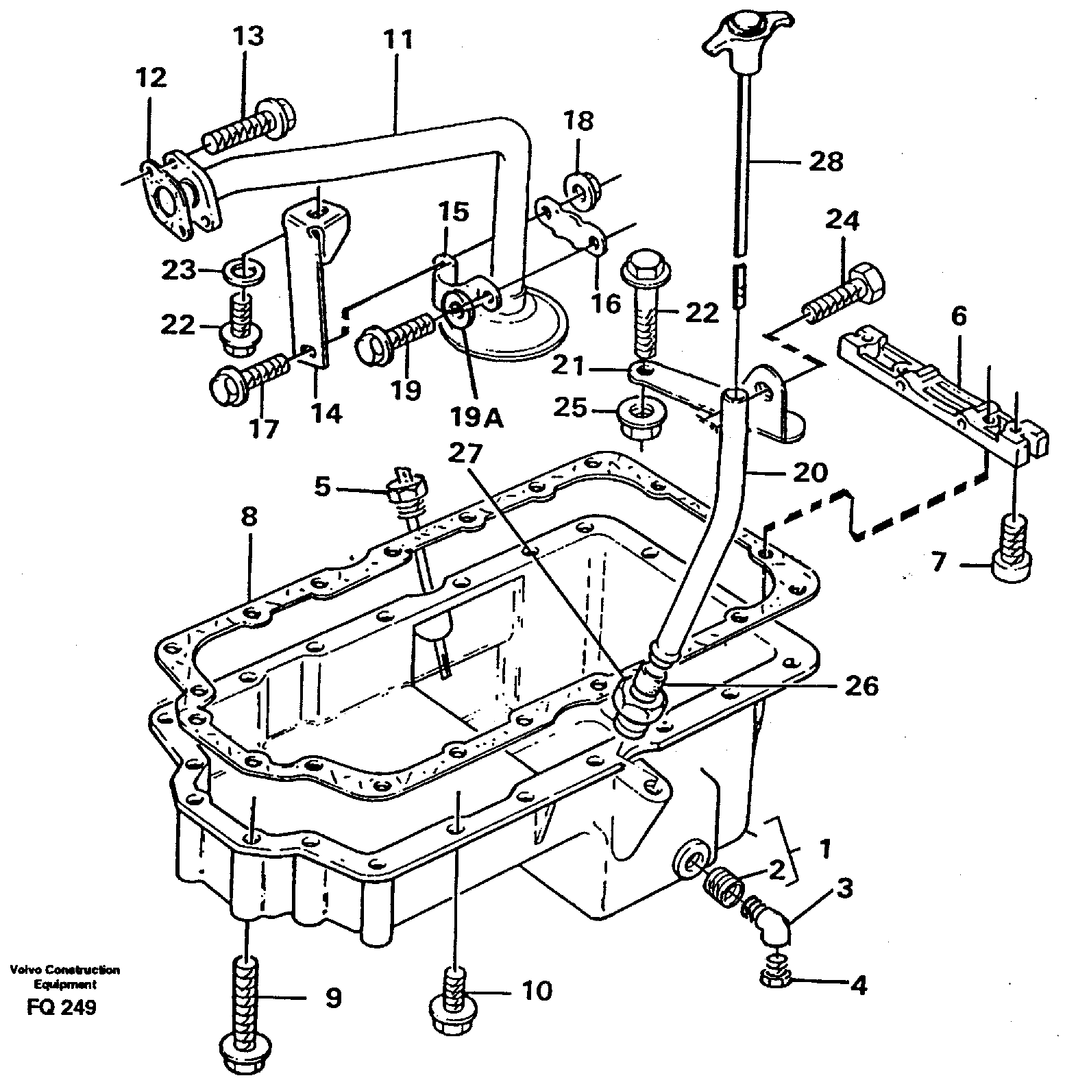 Oil sump — volvo parts diagram