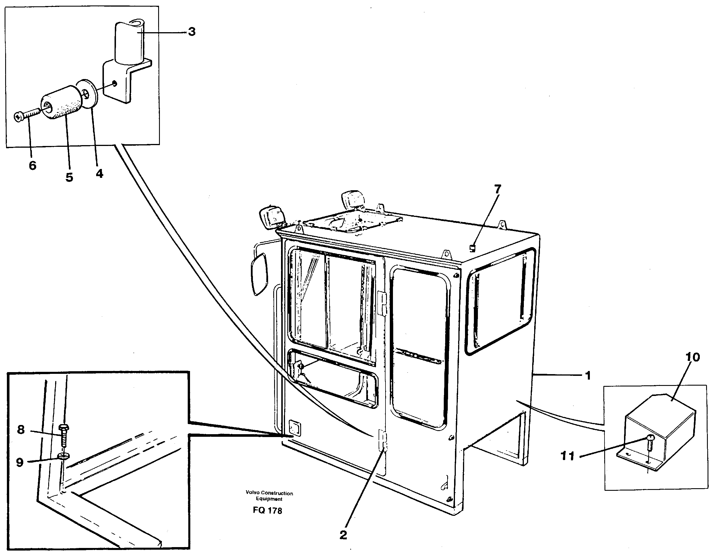 Operator's cab — volvo parts diagram
