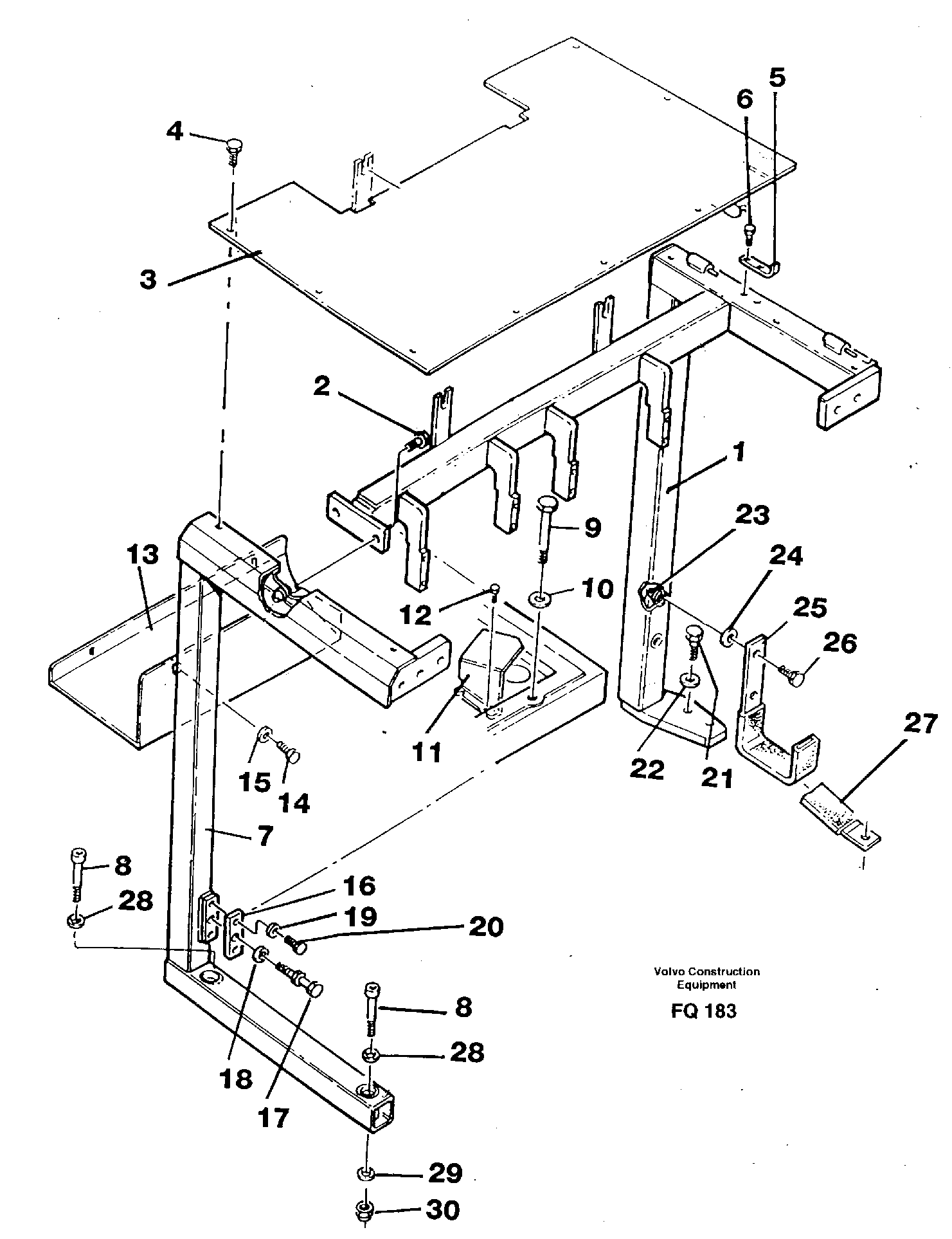 Support,coverplates,front — volvo parts diagram