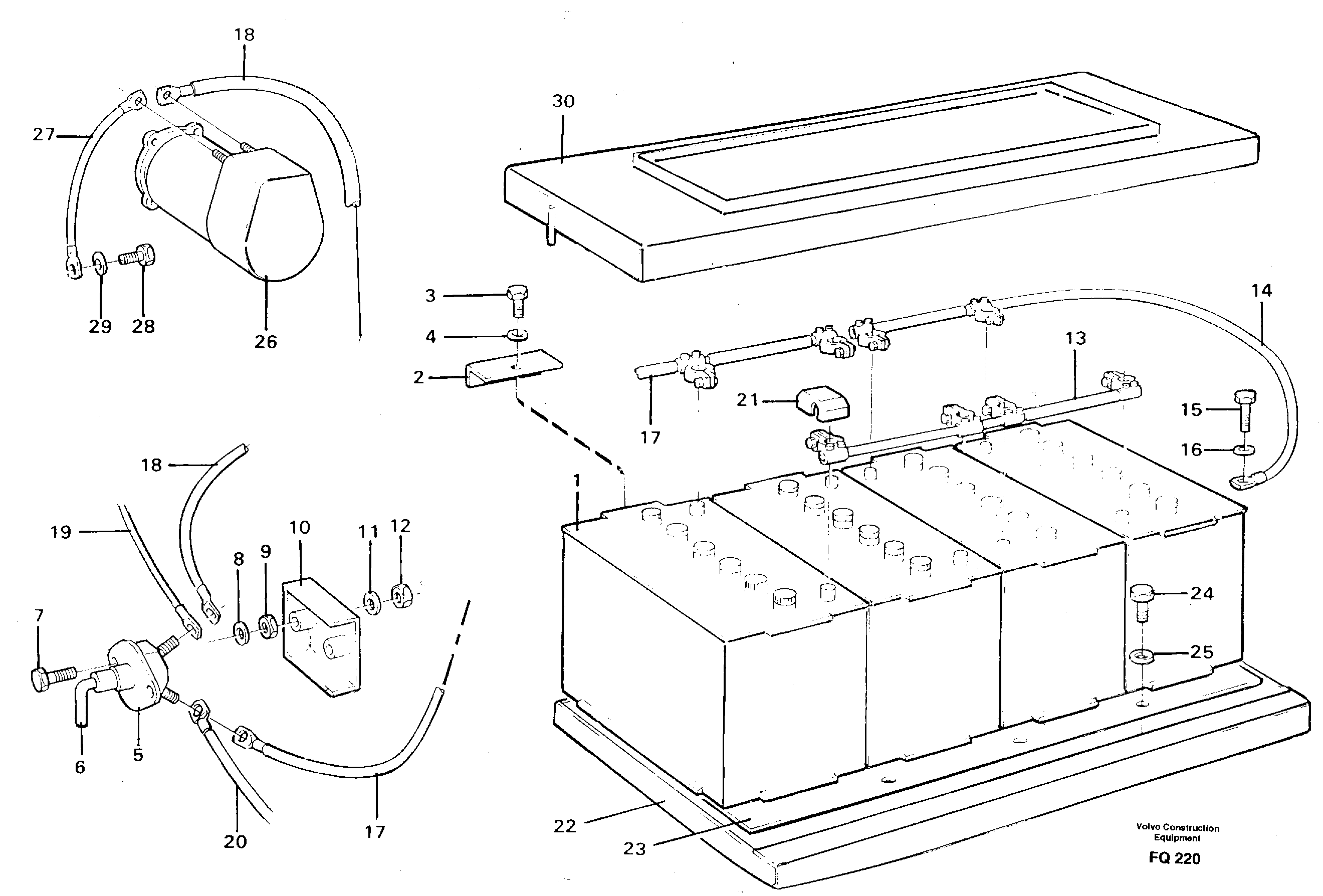 Battery, assembly — volvo parts diagram