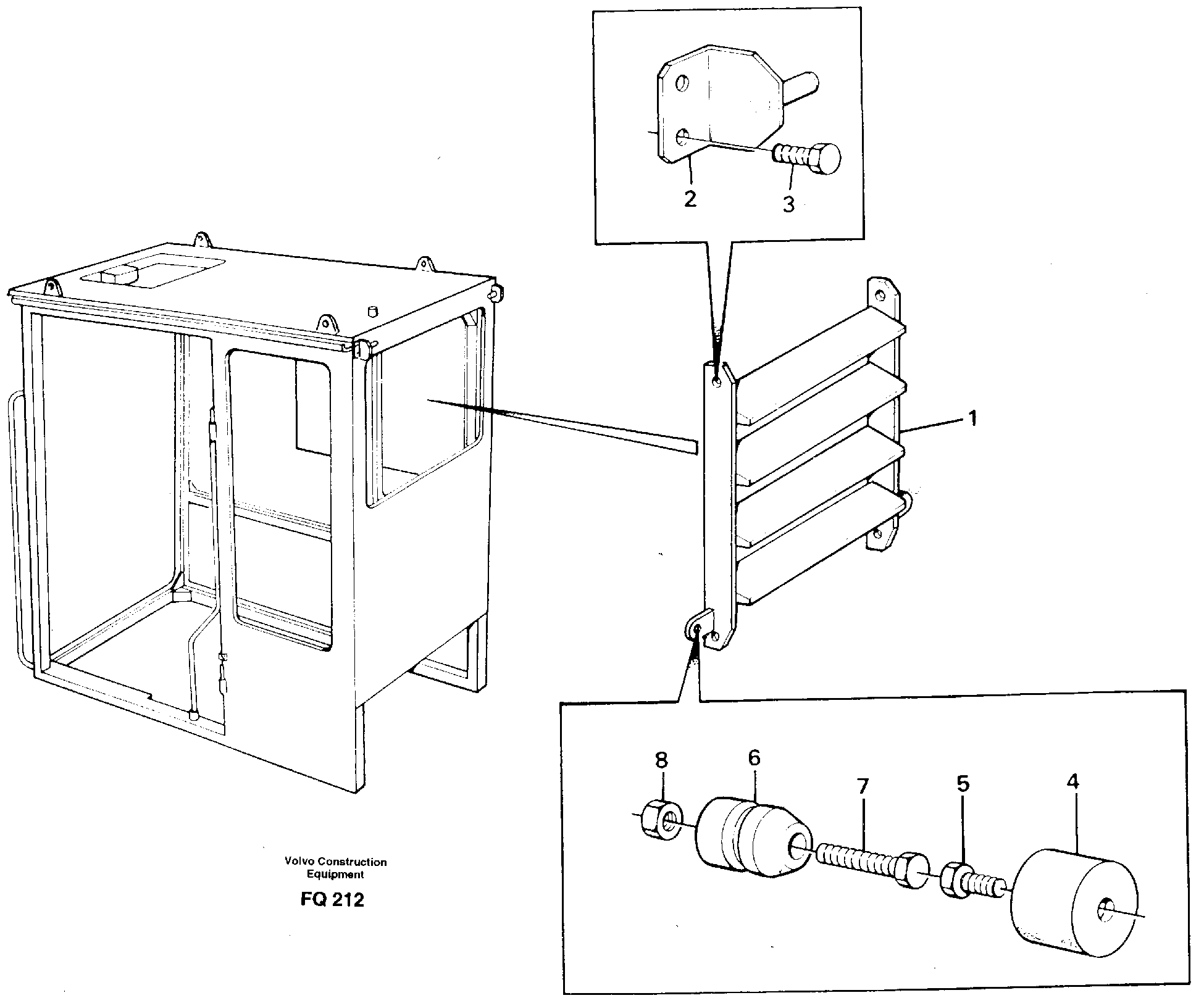 Jalusi Rear window  14250379 — volvo parts diagram