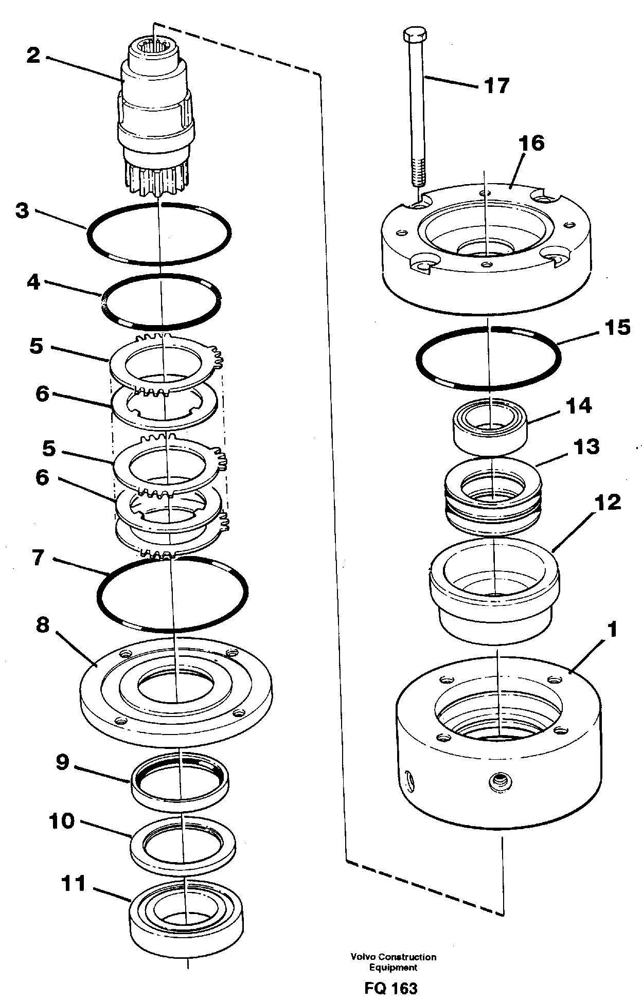 Slewing brake — volvo parts diagram