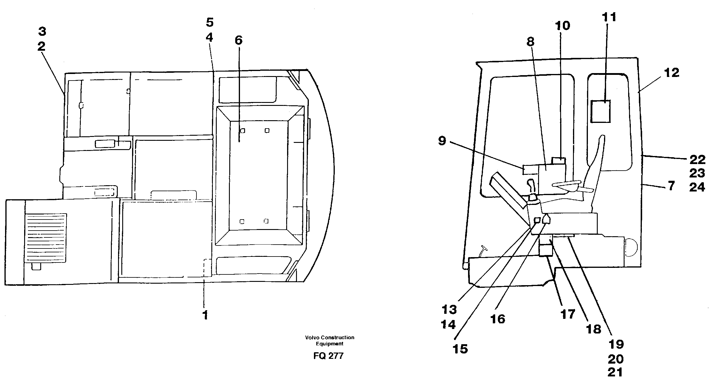 Sign plates and transfer,inner location  SER NO 99- — volvo parts diagram