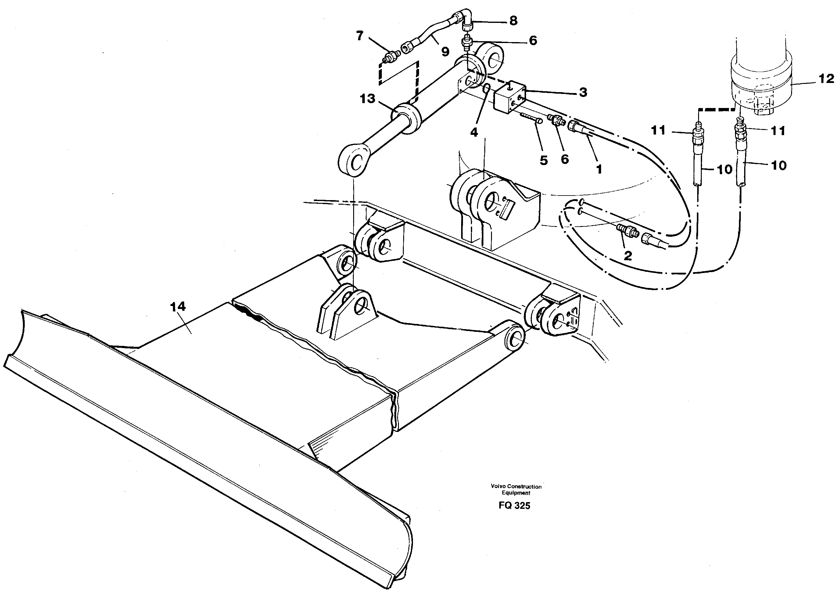 Hydraulic system, dozer  14254561 — volvo parts diagram