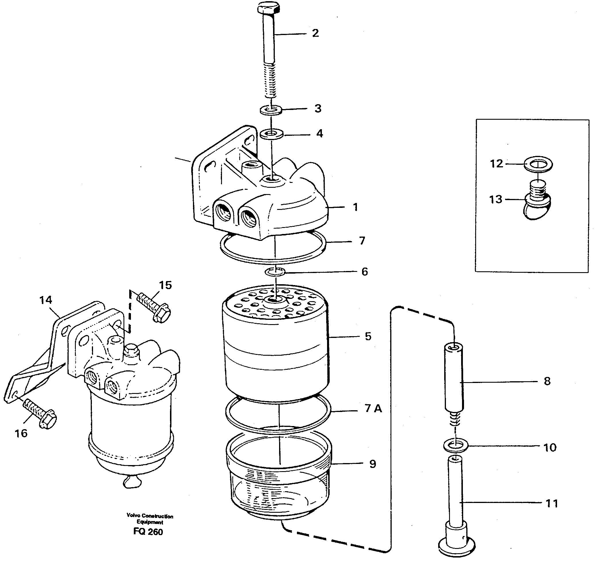 Fuel filter — volvo parts diagram
