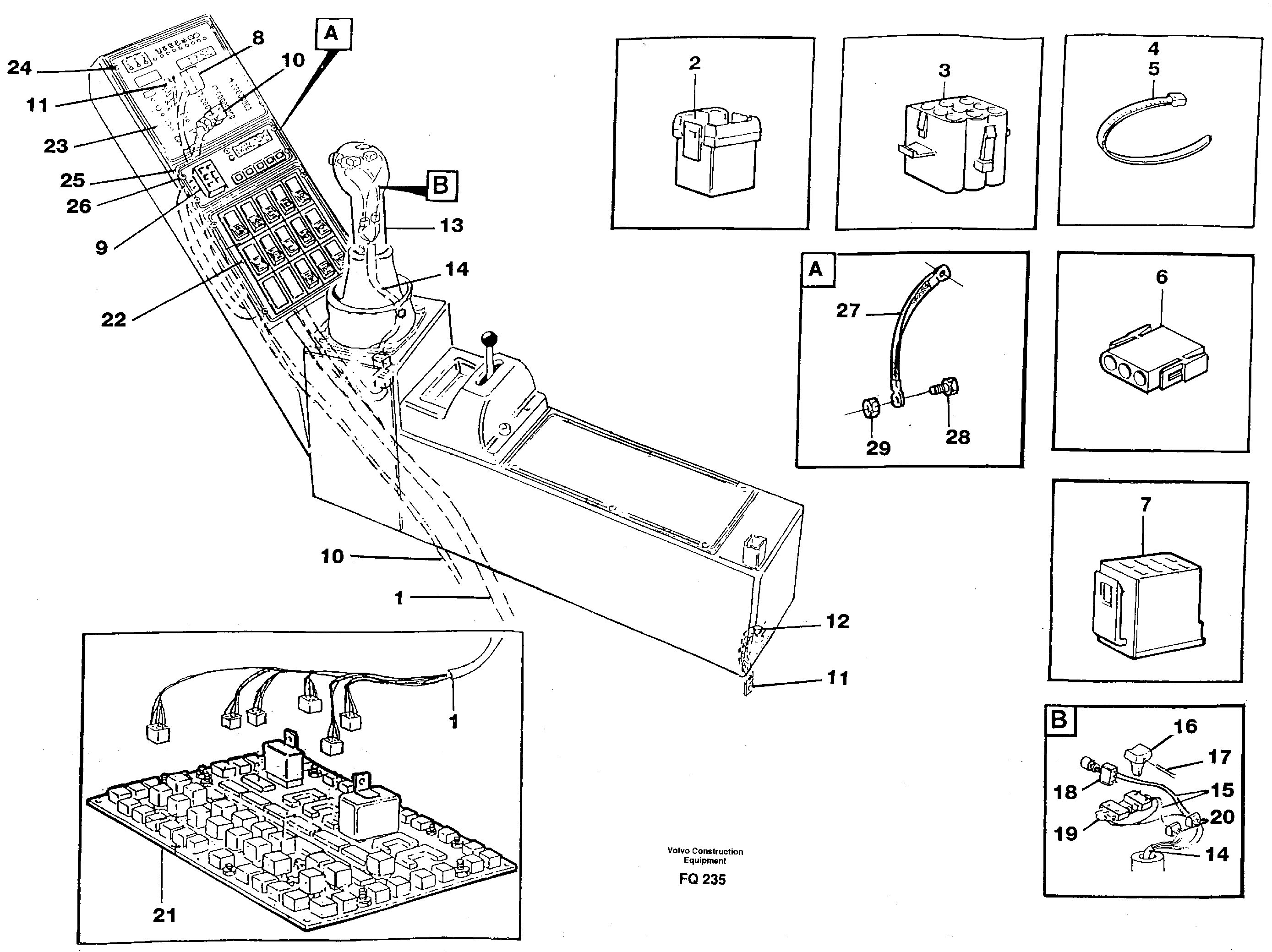 Cable harness, side panel, right — volvo parts diagram
