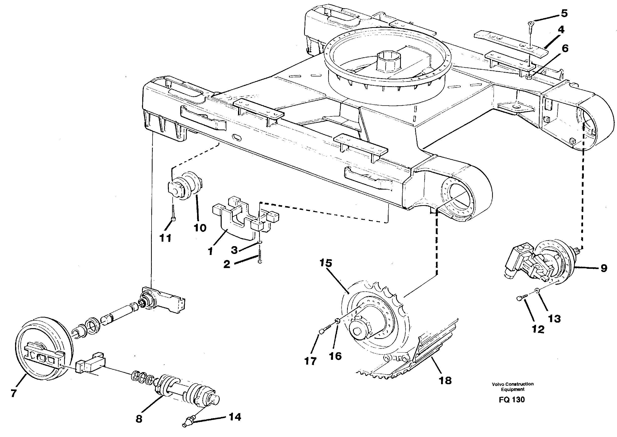 Crawler unit — volvo parts diagram