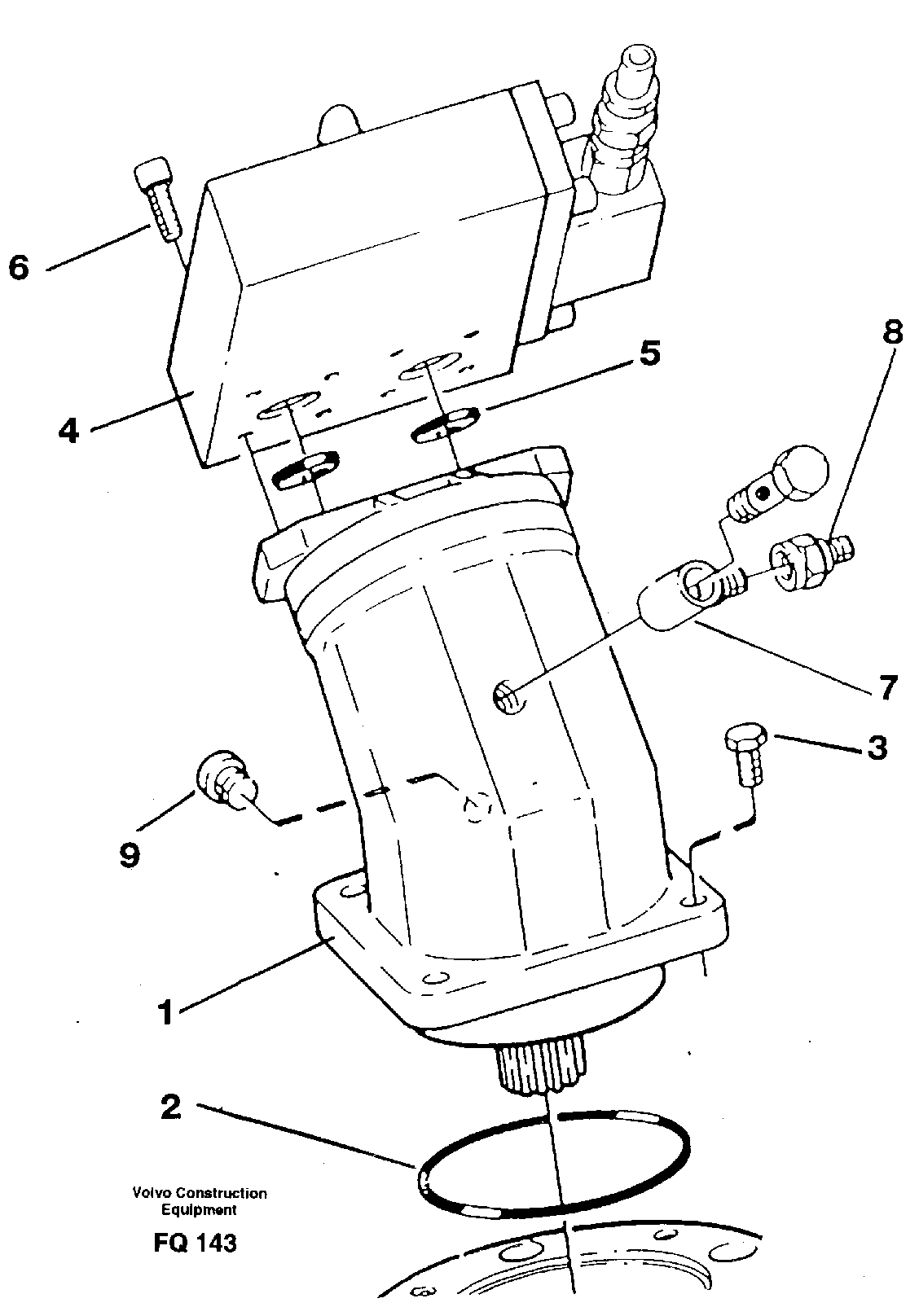 Swing motor — volvo parts diagram