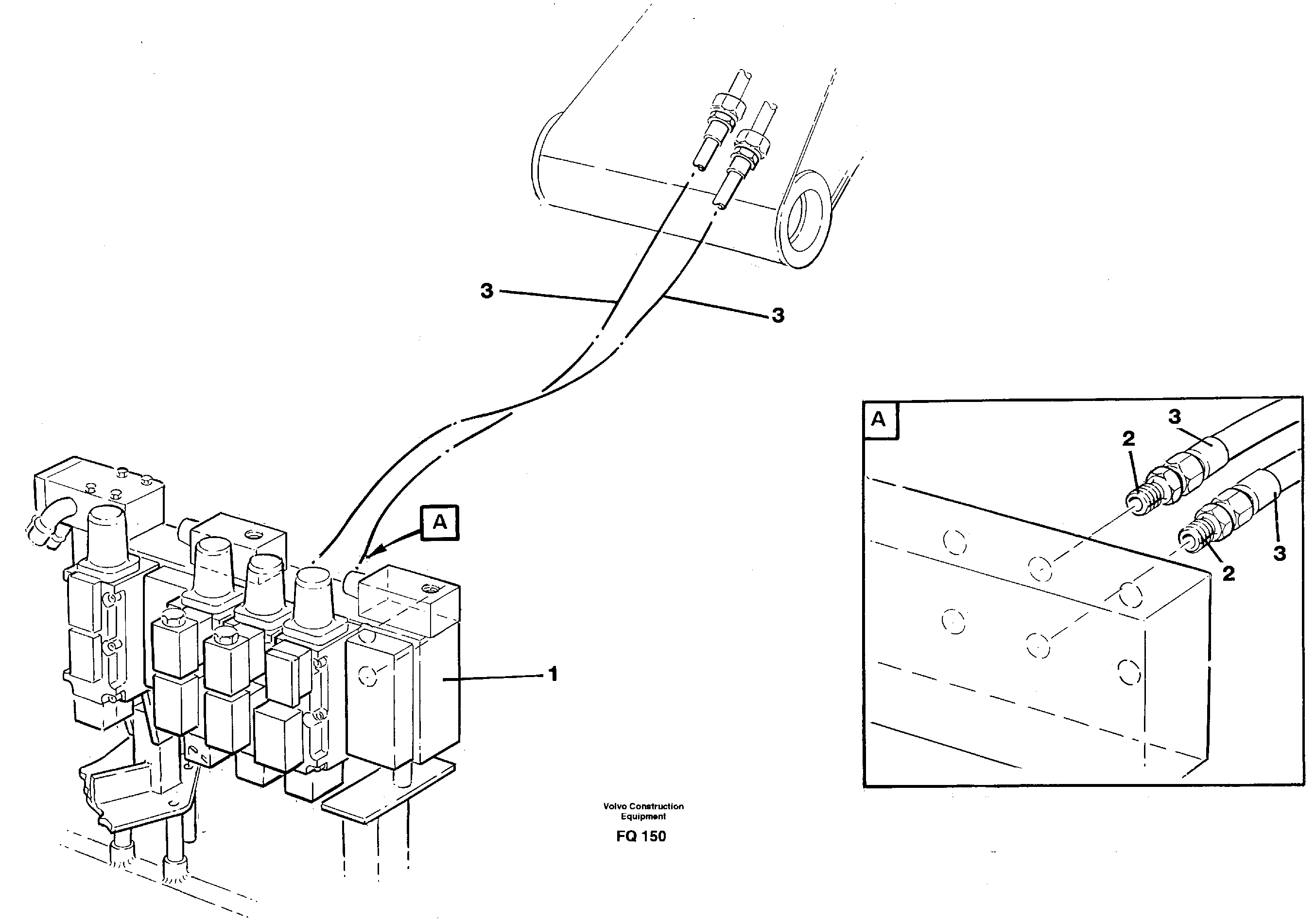Hydraulic system, dipperarm — volvo parts diagram