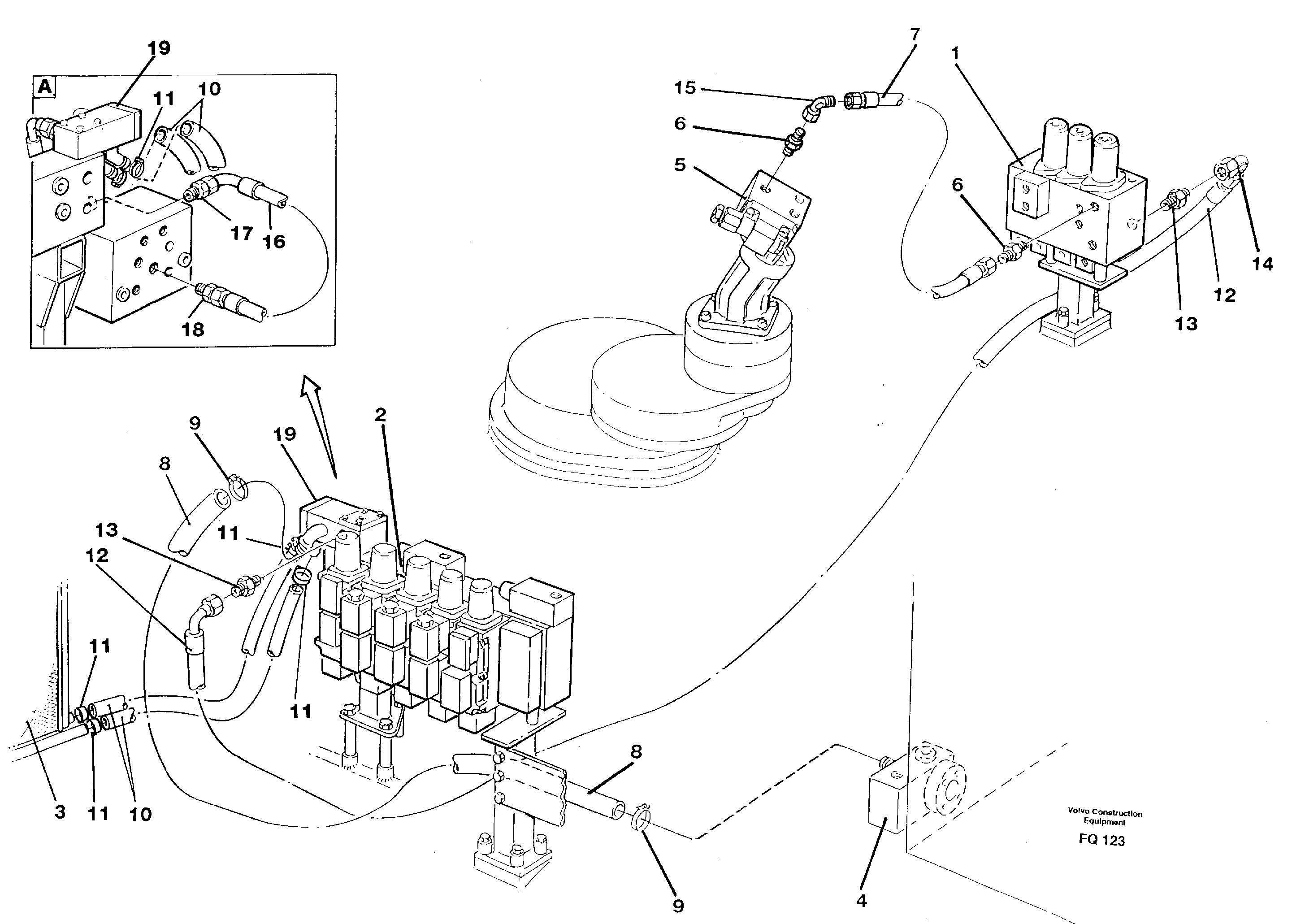 Hydraulic system, return lines — volvo parts diagram
