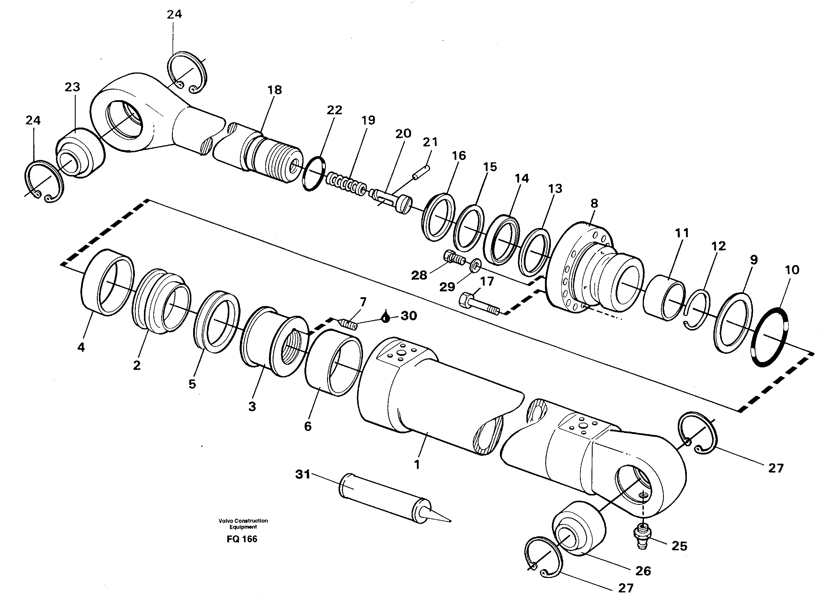 Bucket cylinder — volvo parts diagram