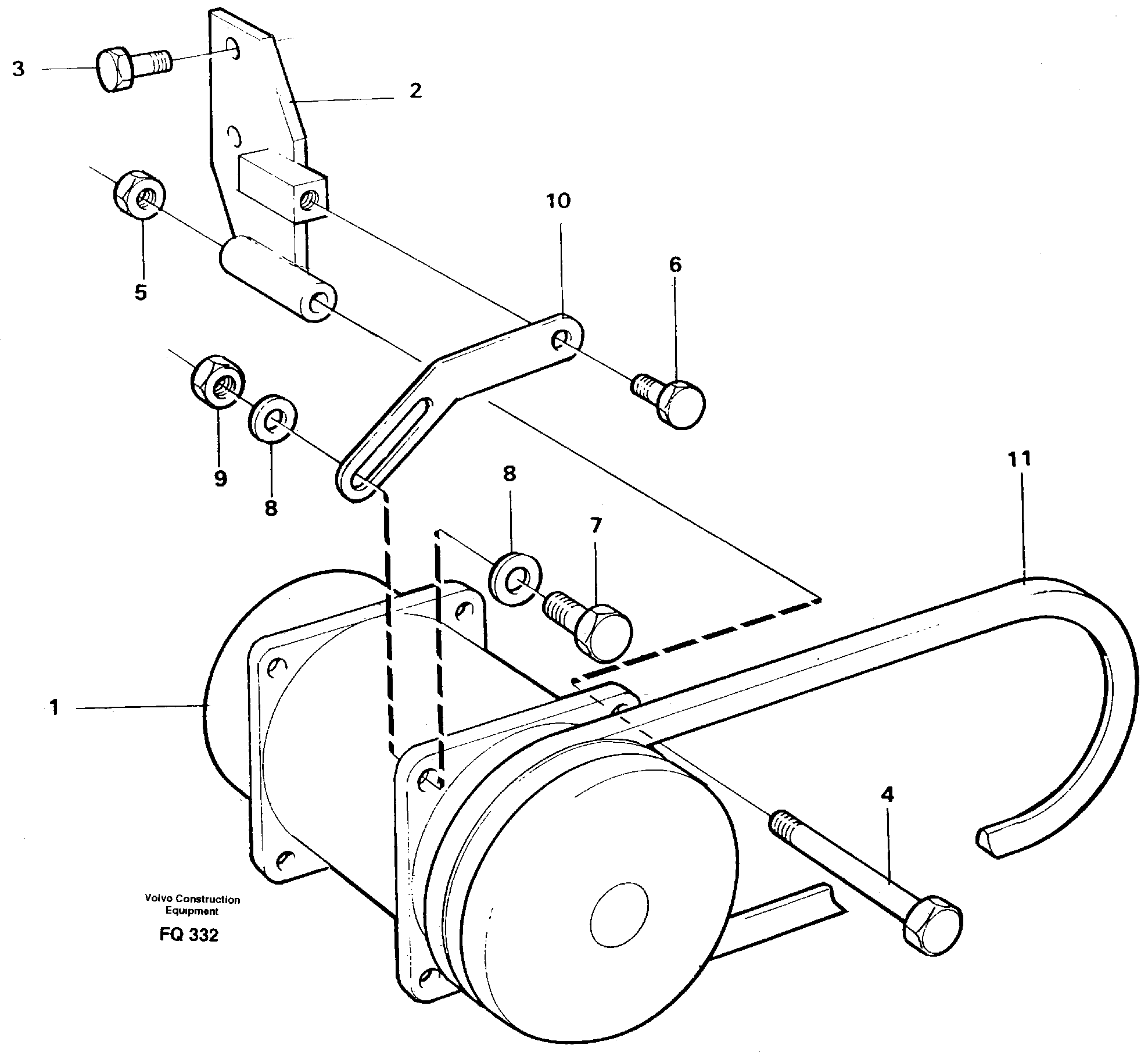 Compressor with fitting parts Cooling agent R12 — volvo parts diagram