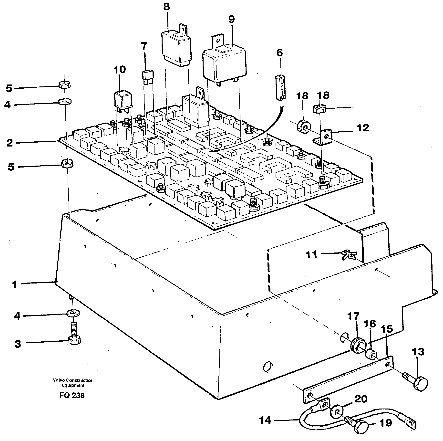 Electrical distribution box — volvo parts diagram